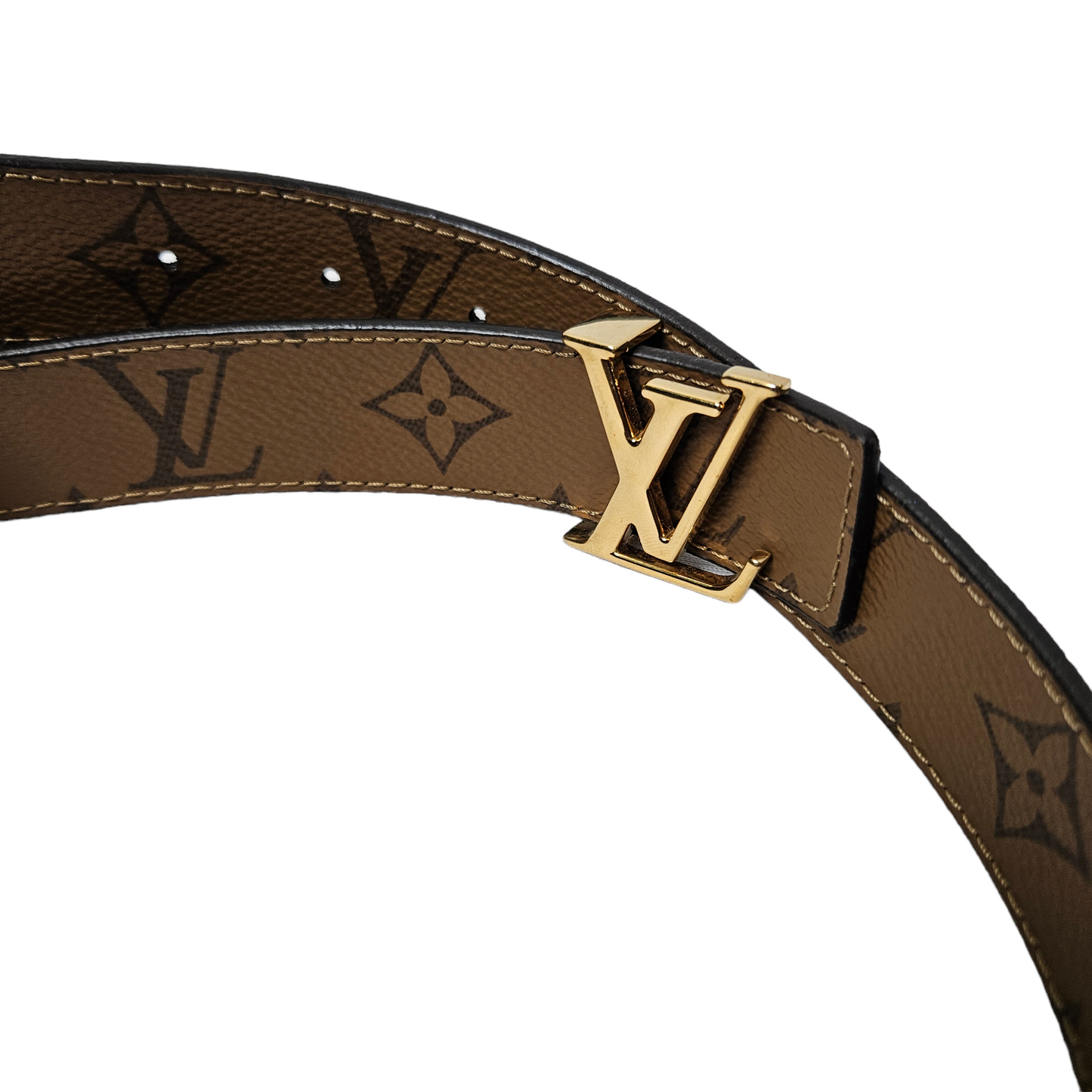 Louis Vuitton Gaint Monogram Reversible Initials Belt - Size 30inches