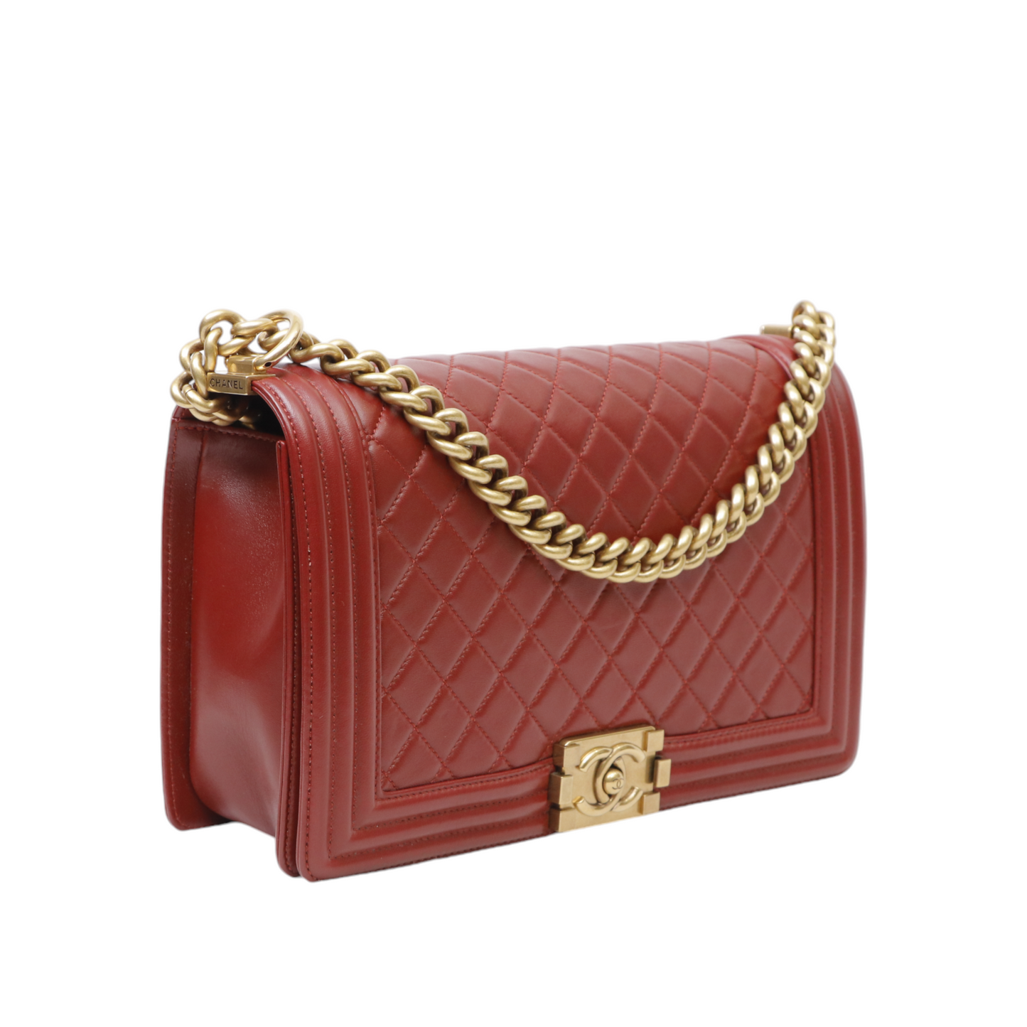 Chanel Burgundy Quilted Leather New Medium Boy Shoulder Bag