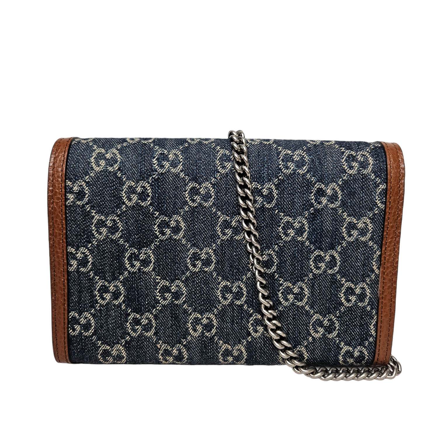 Gucci GG Denim Dionysus Wallet On Chain