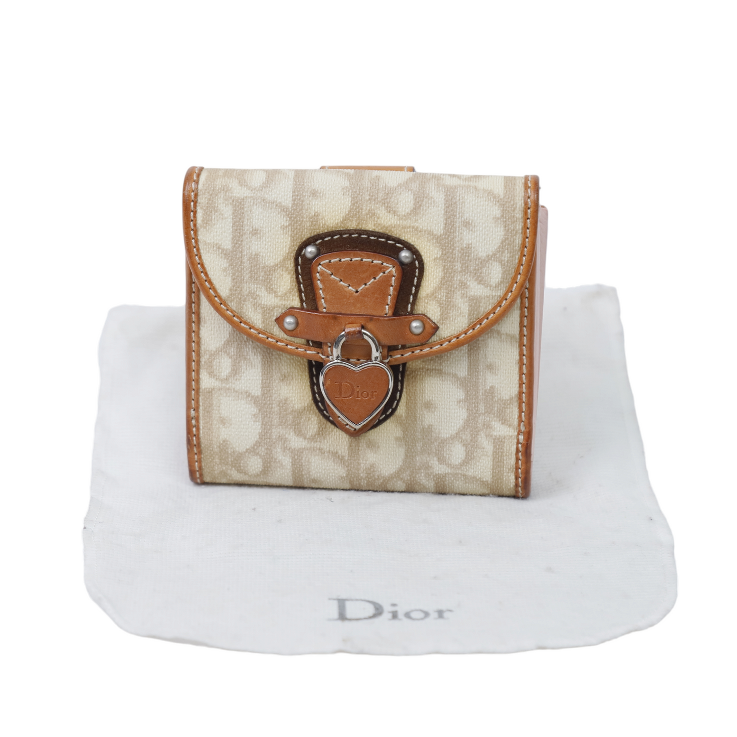 Christian Dior Vintage Canvas Compact Wallet