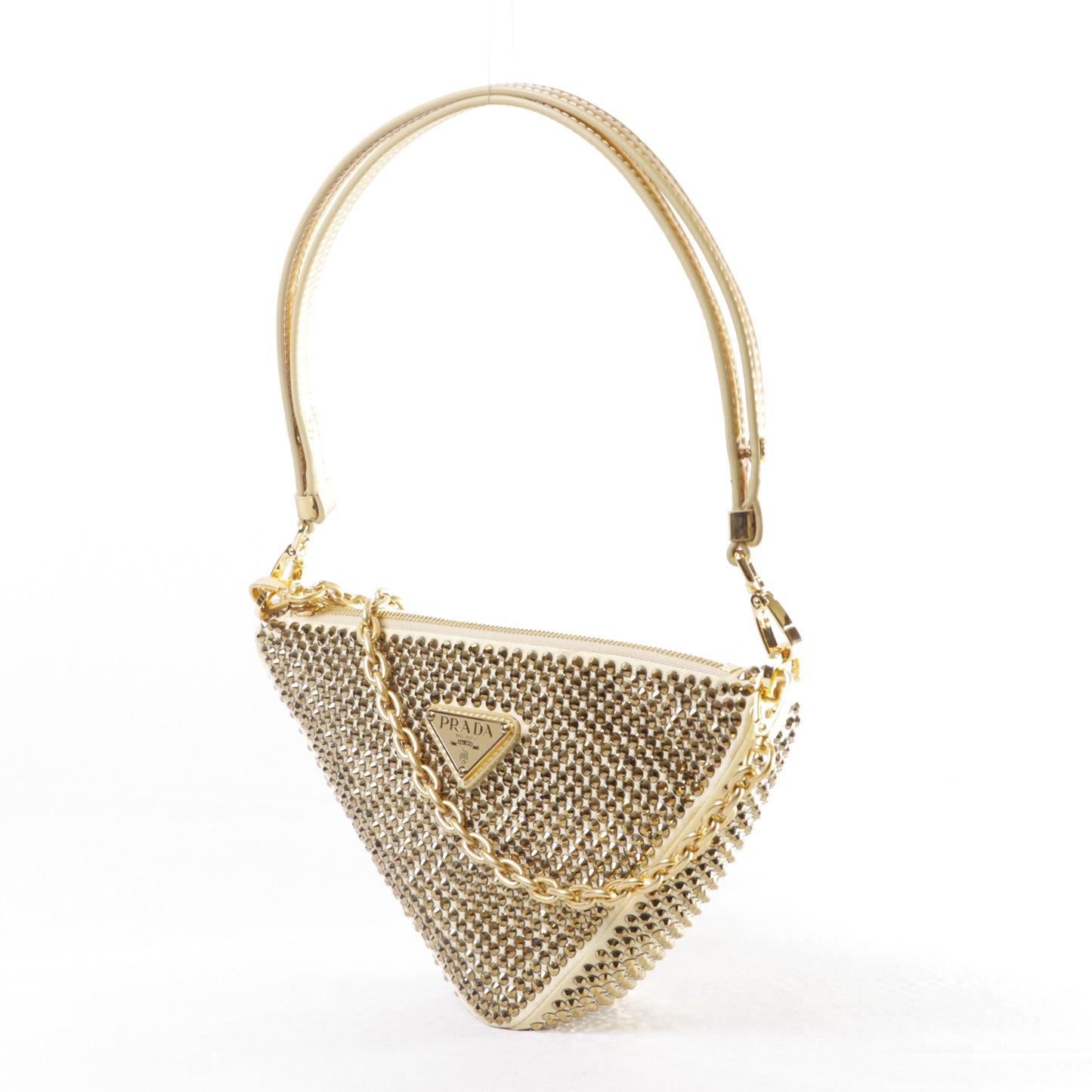 Prada Crystal Triangle Shoulder Bag