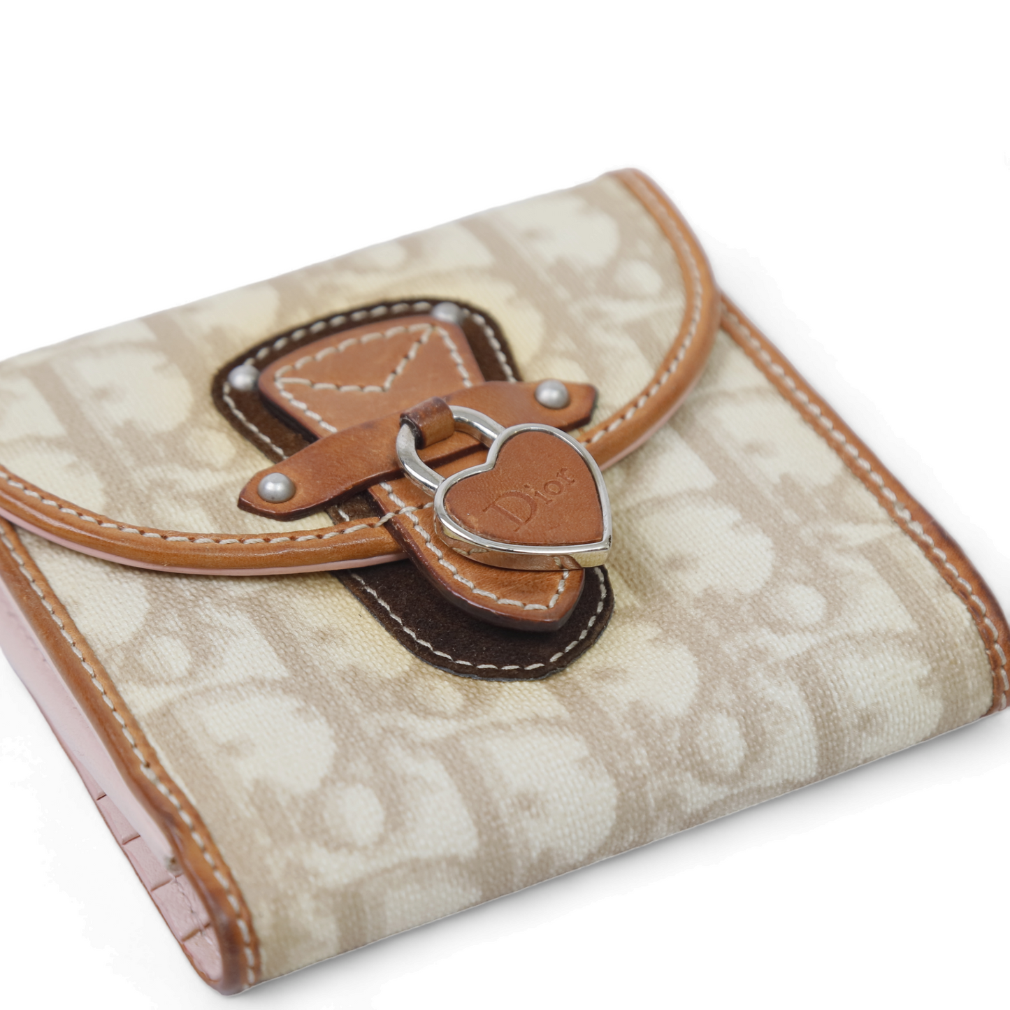 Christian Dior Vintage Canvas Compact Wallet