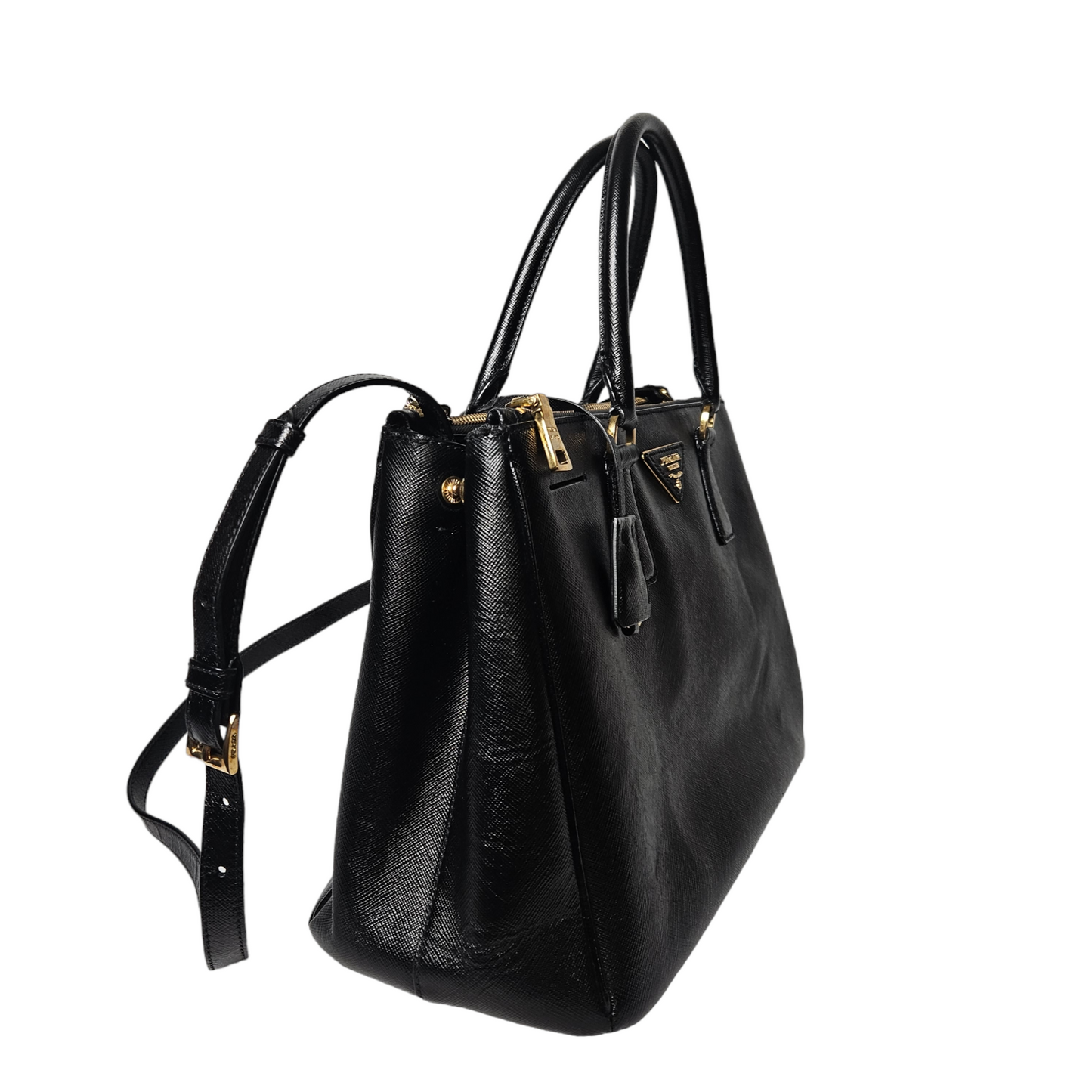 Prada Medium Saffiano Lux Galleria Double Zip Tote