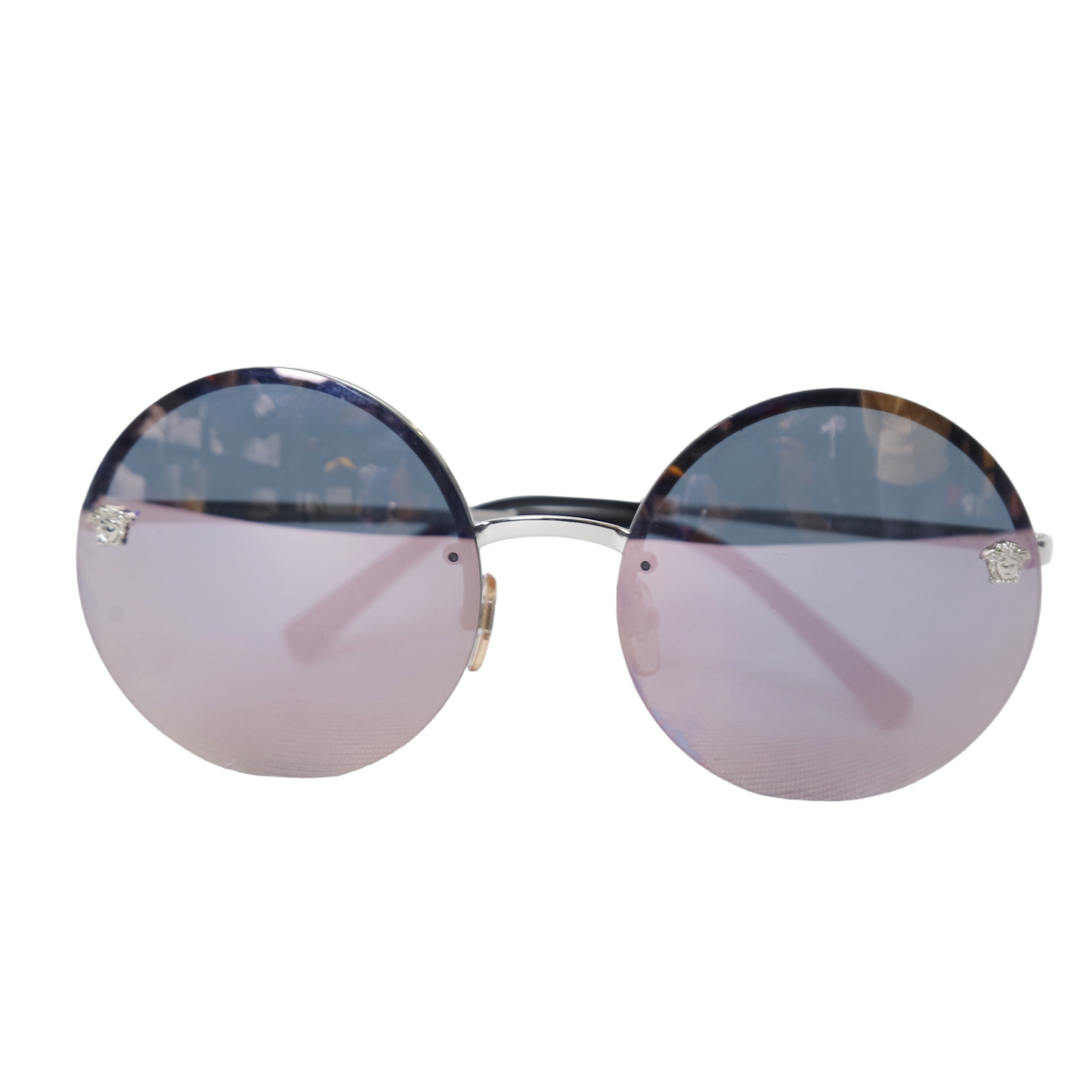 Versace Medusa Insignia Round Reflector Sunglasses