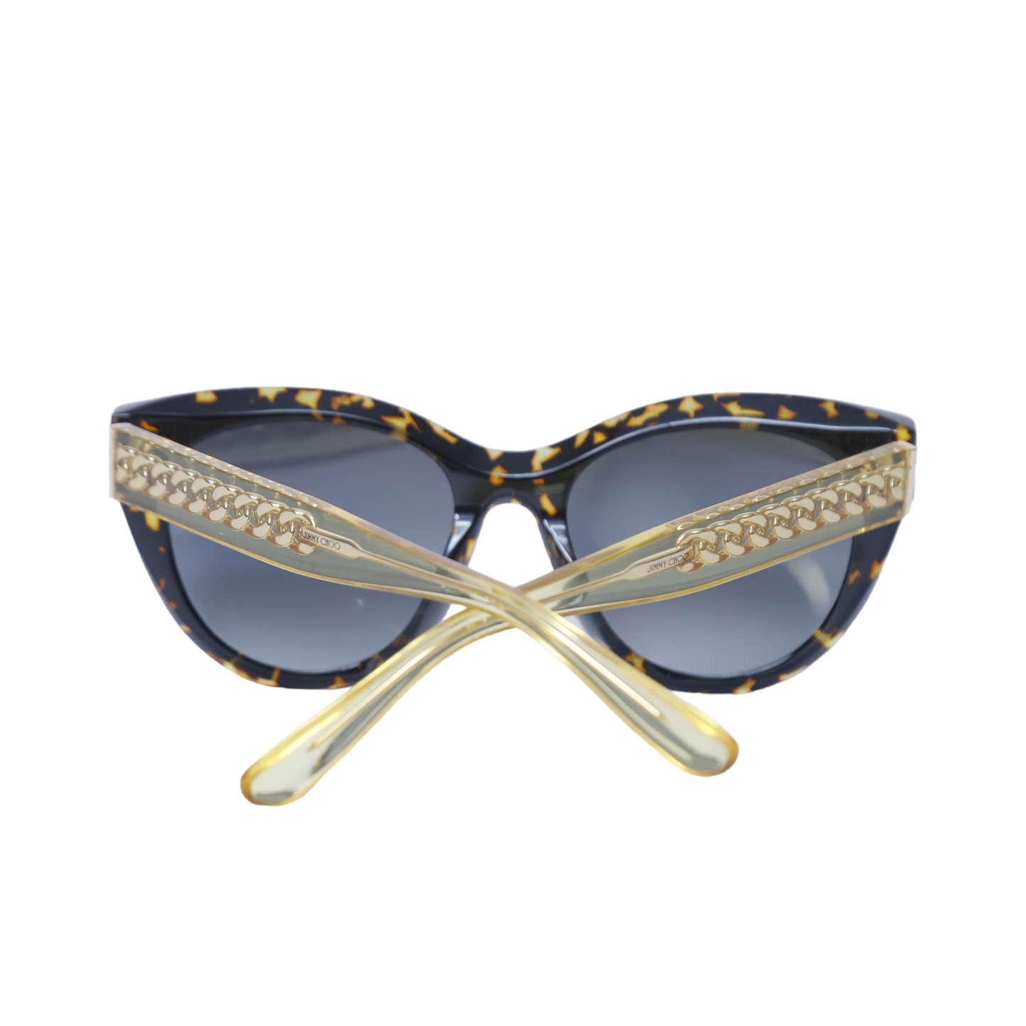 Jimmy Choo Brown Havana With Gold Chain Sunglasses