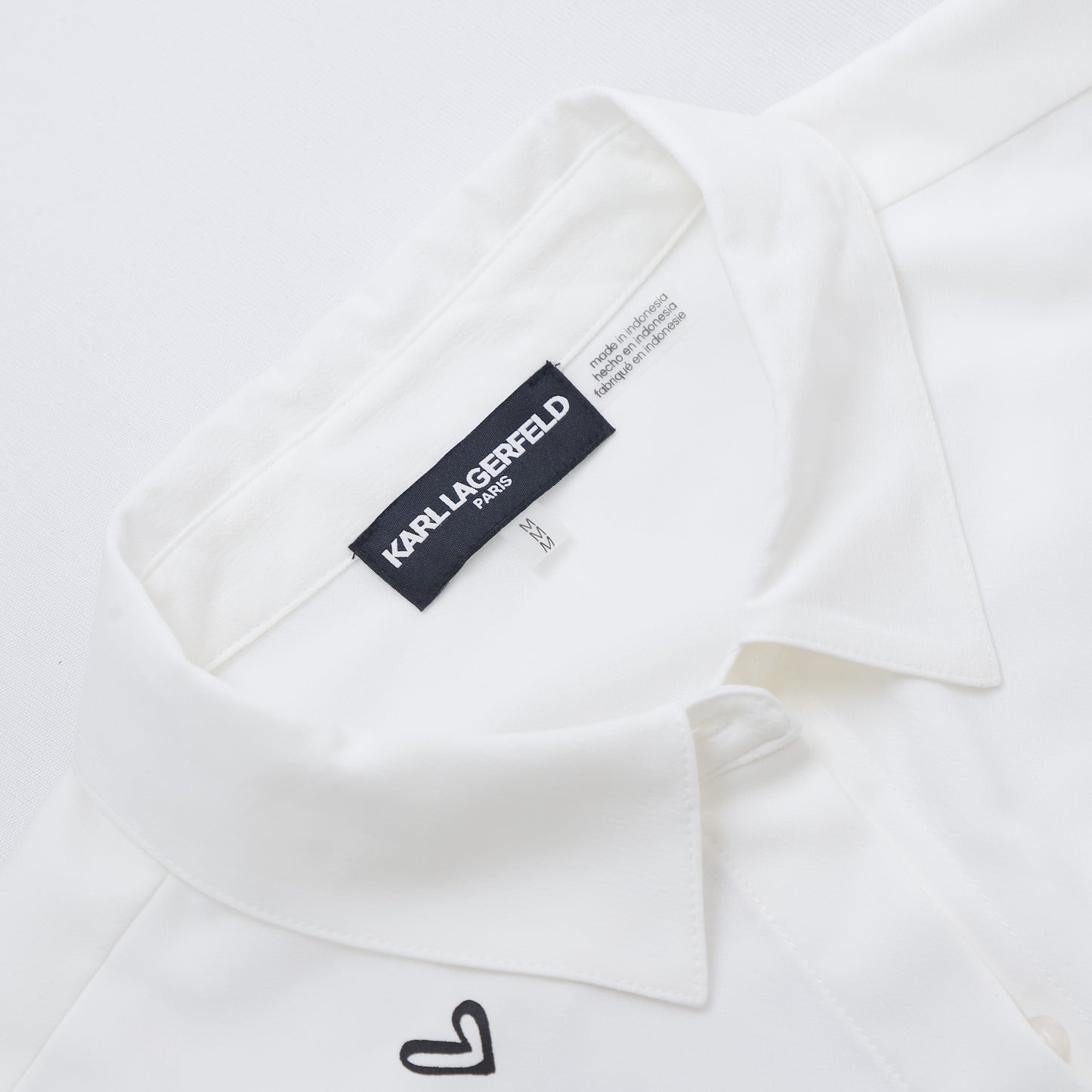 Karl Lagerfeld Embellished Button-Up Shirt- Size M