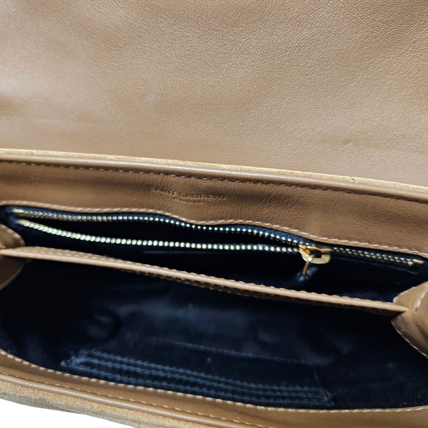 Saint Laurent Toy LouLou Bag in Neutral Suede Leather