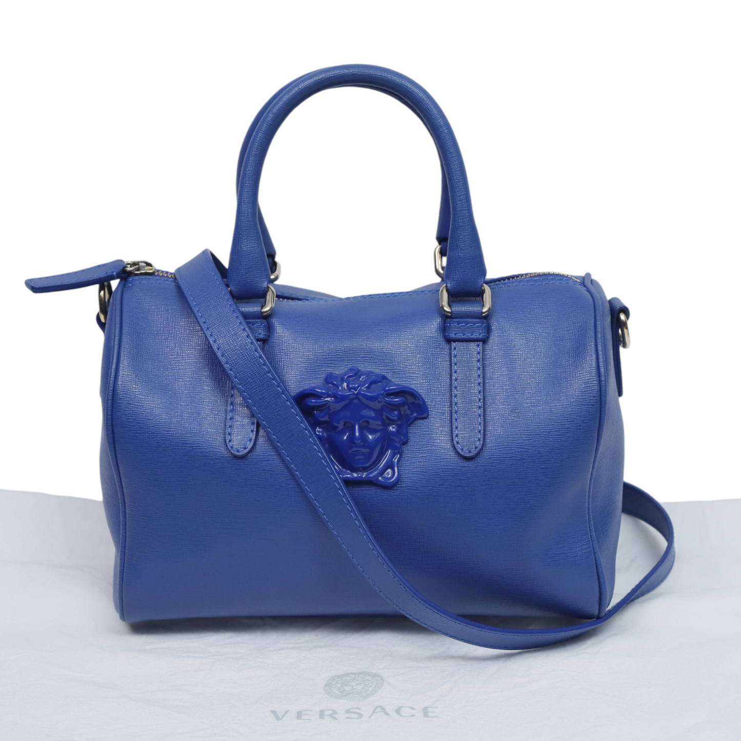Versace Medusa Blue Leather bag