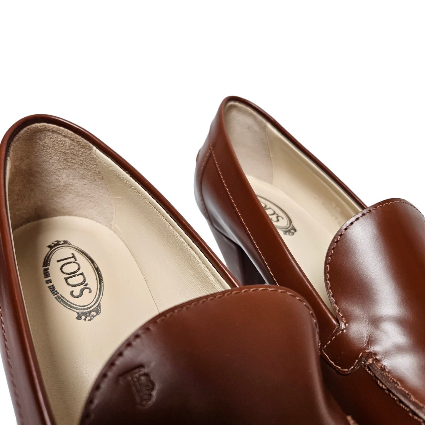 Tod's Brown Leather Pointed Toe Heels