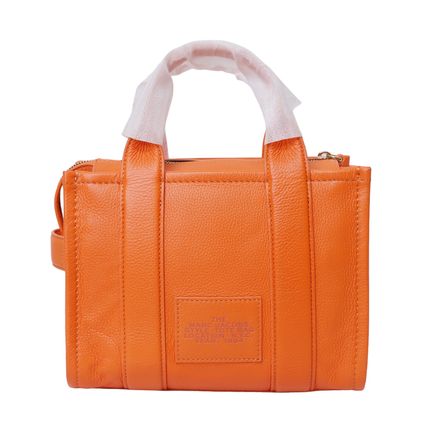 Marc Jacobs Orange Leather The Tote Bag