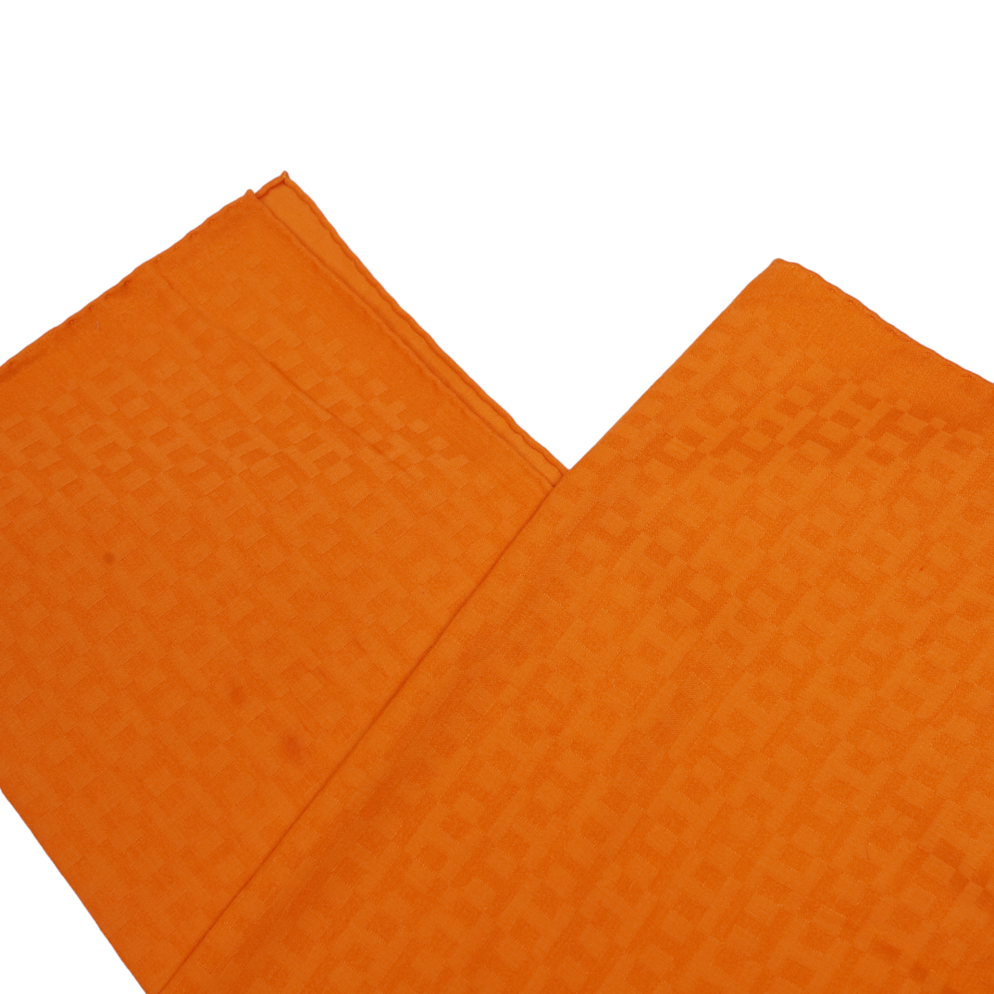 Hermès H Pattern Cashmere Orange Scarf
