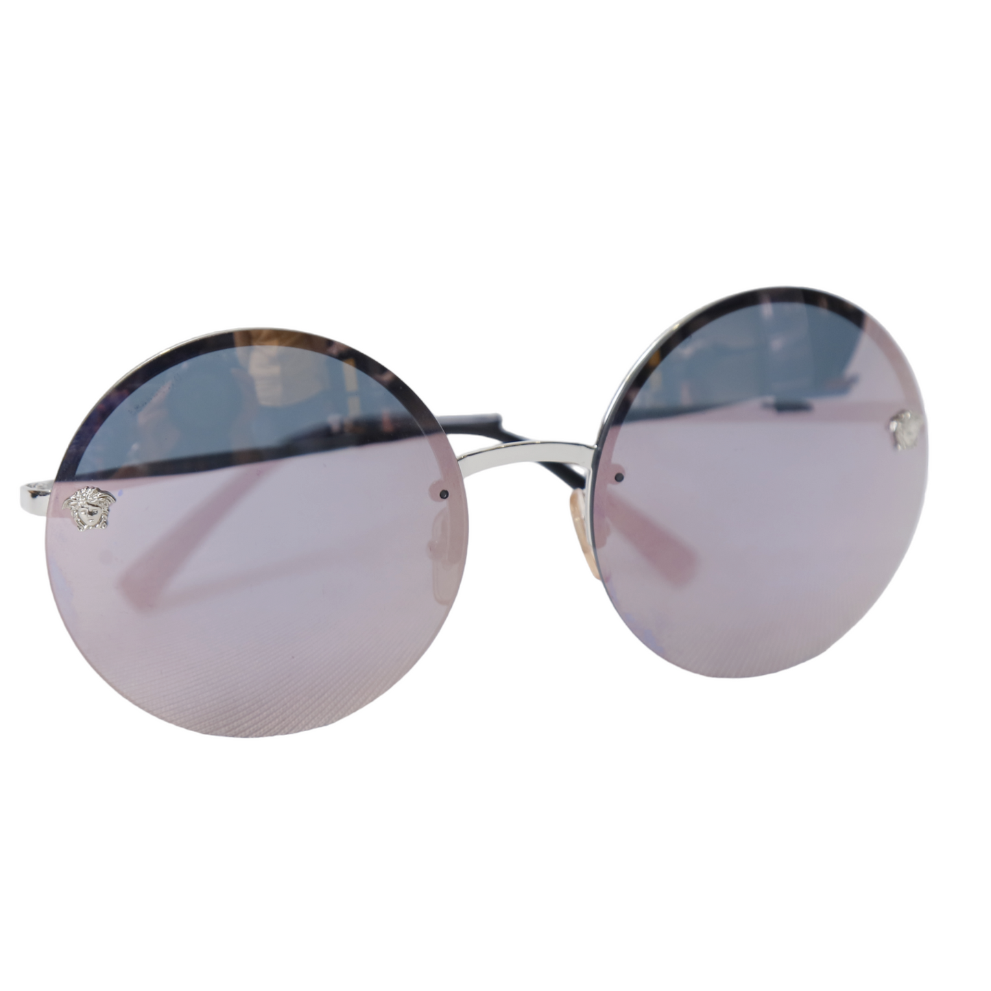 Versace Medusa Insignia Round Reflector Sunglasses