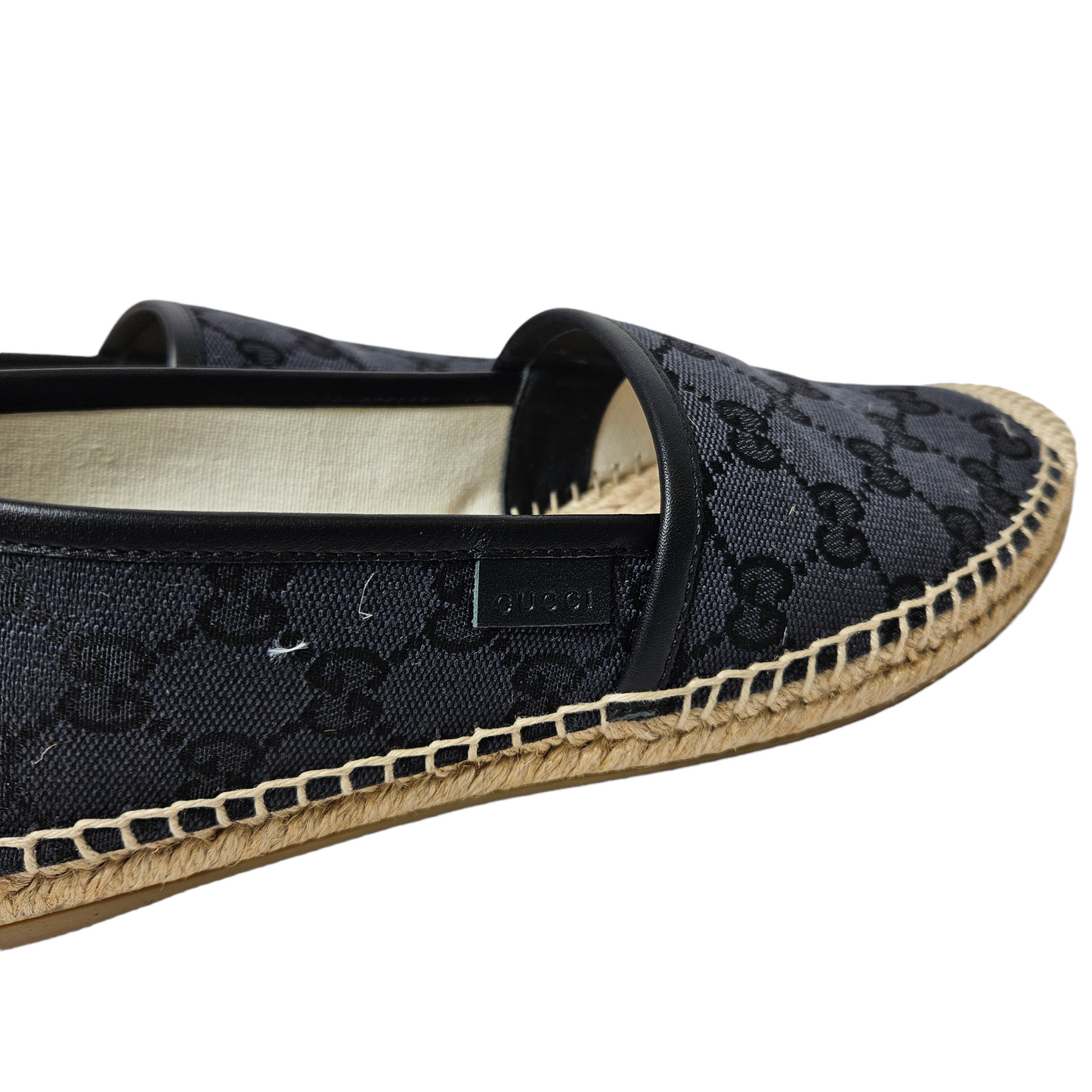 Gucci Black GG Guccissima Espadrille - Size 37