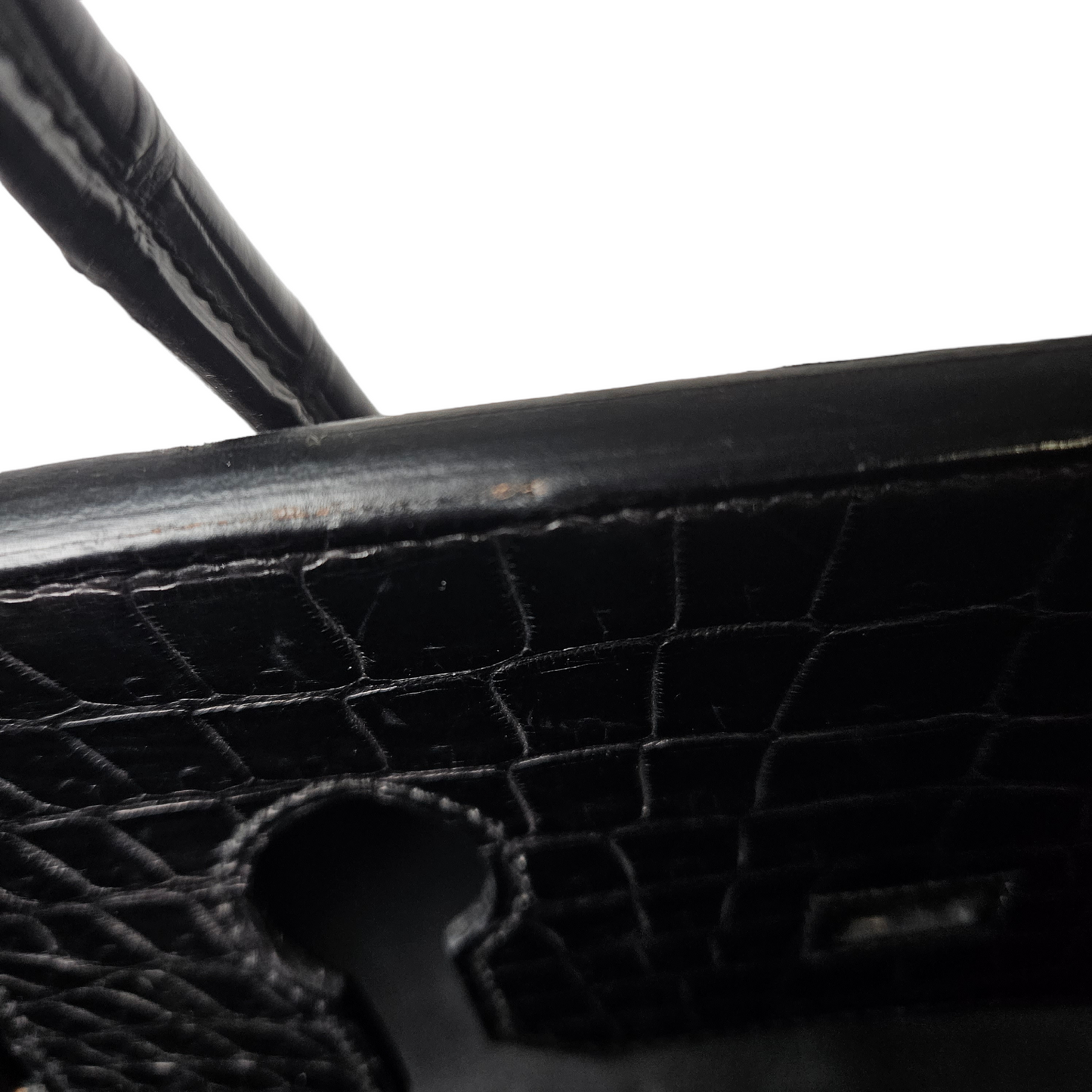 Hermès Birkin 35cm in Shiny Black Porosus Crocodile Leather with Palladium Hardware
