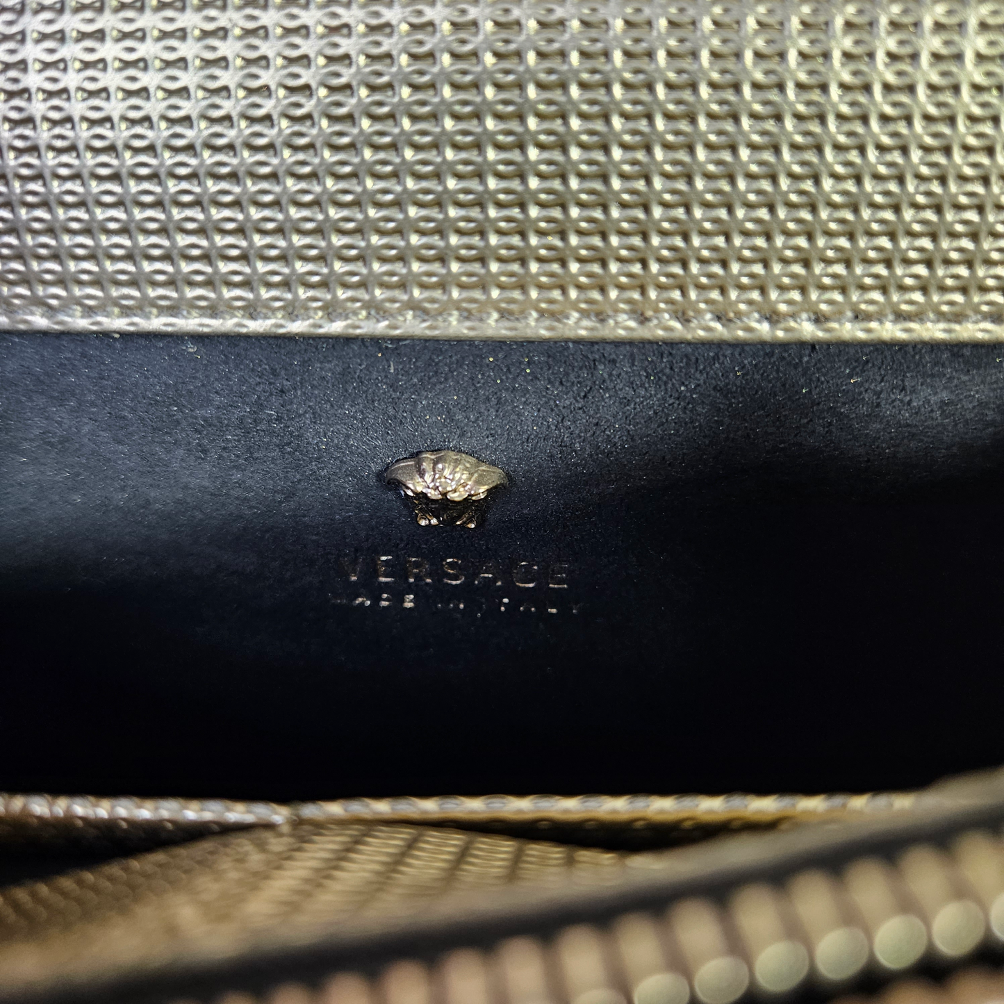 Versace Medusa Palazzo Chain Link Bag