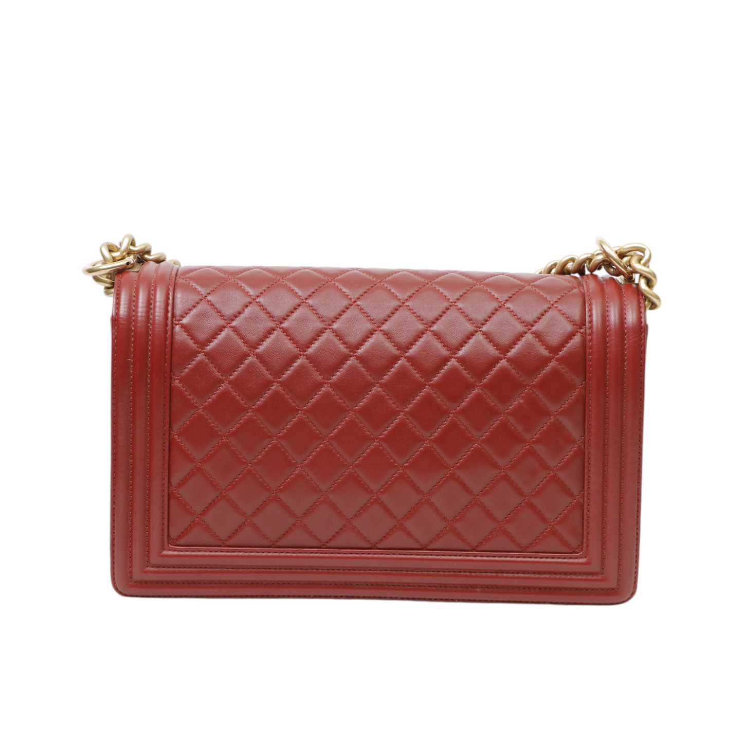 Chanel Burgundy Quilted Leather New Medium Boy Shoulder Bag