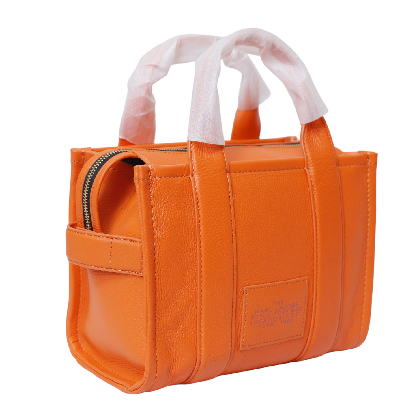 Marc Jacobs Orange Leather The Tote Bag
