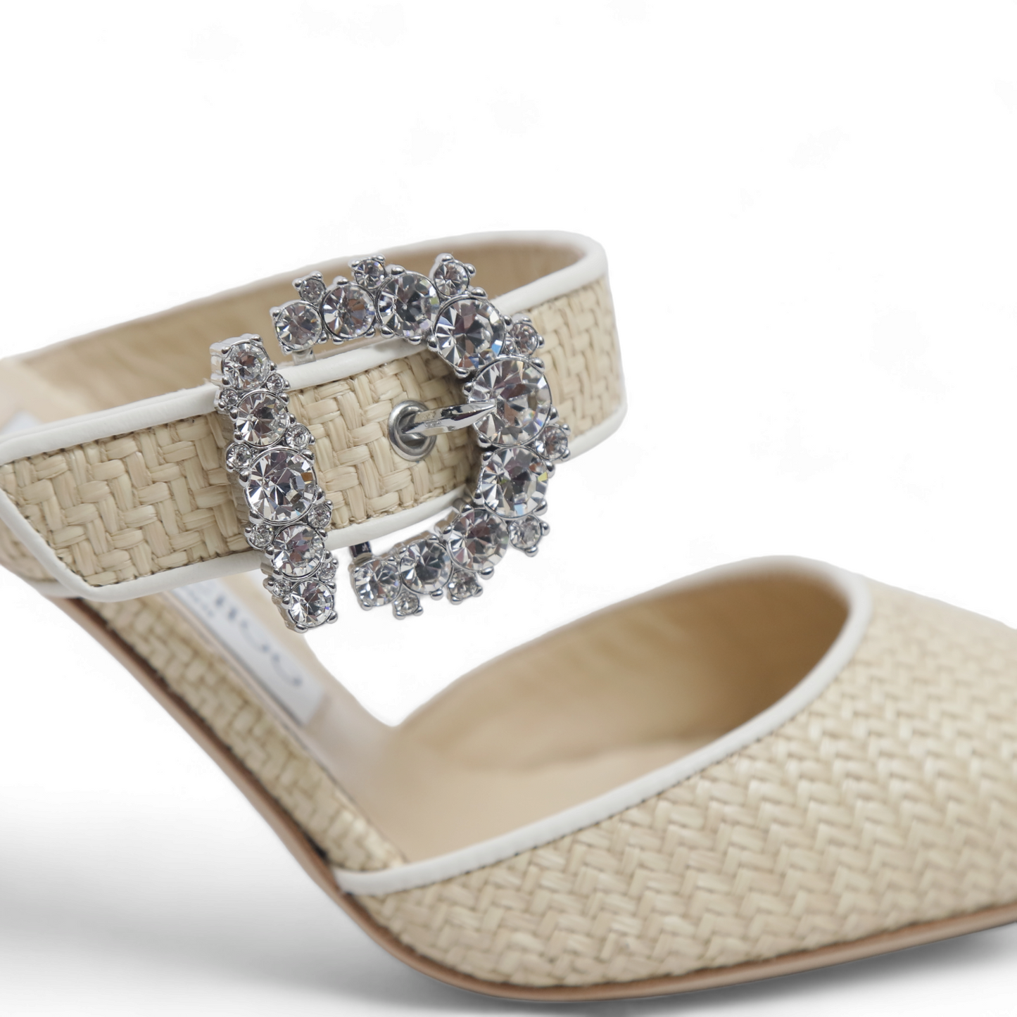 Jimmy Choo Crystal Embellishment Mules - Size 38