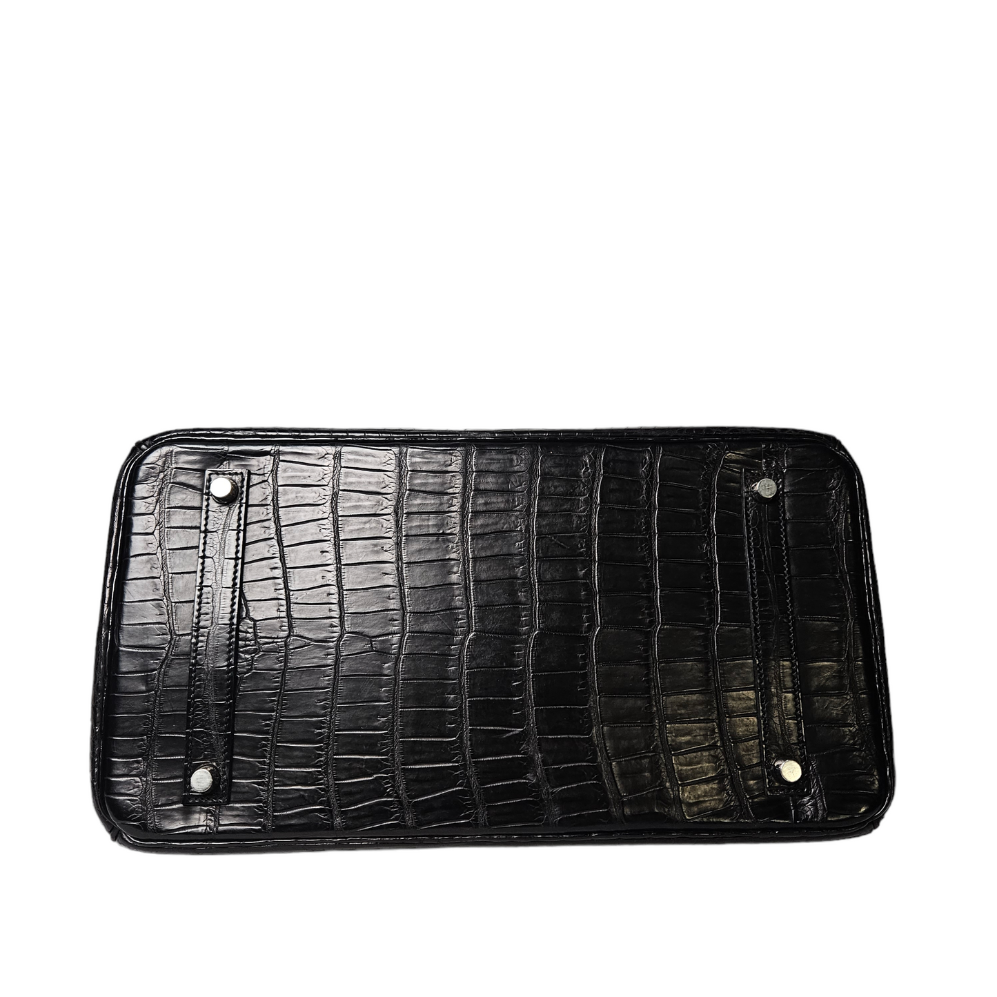 Hermès Birkin 35cm in Shiny Black Porosus Crocodile Leather with Palladium Hardware