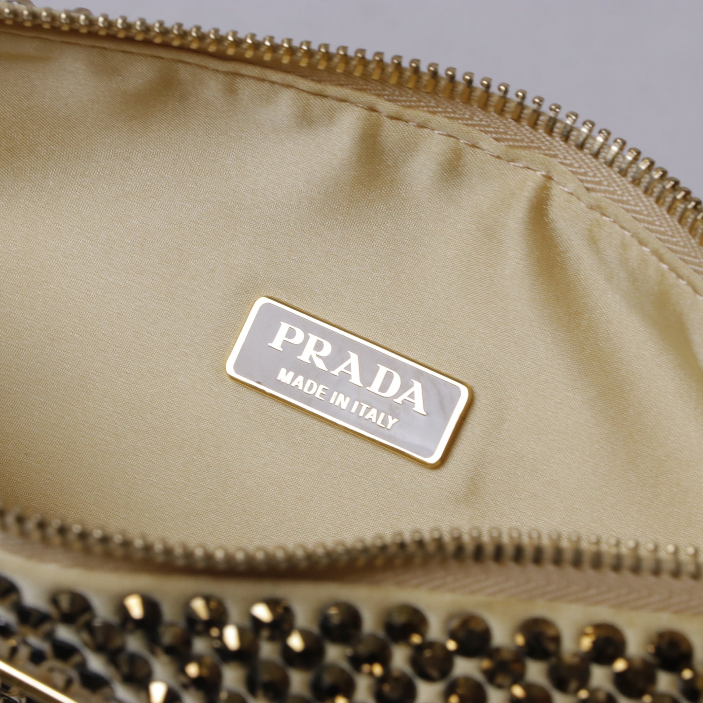 Prada Crystal Triangle Shoulder Bag