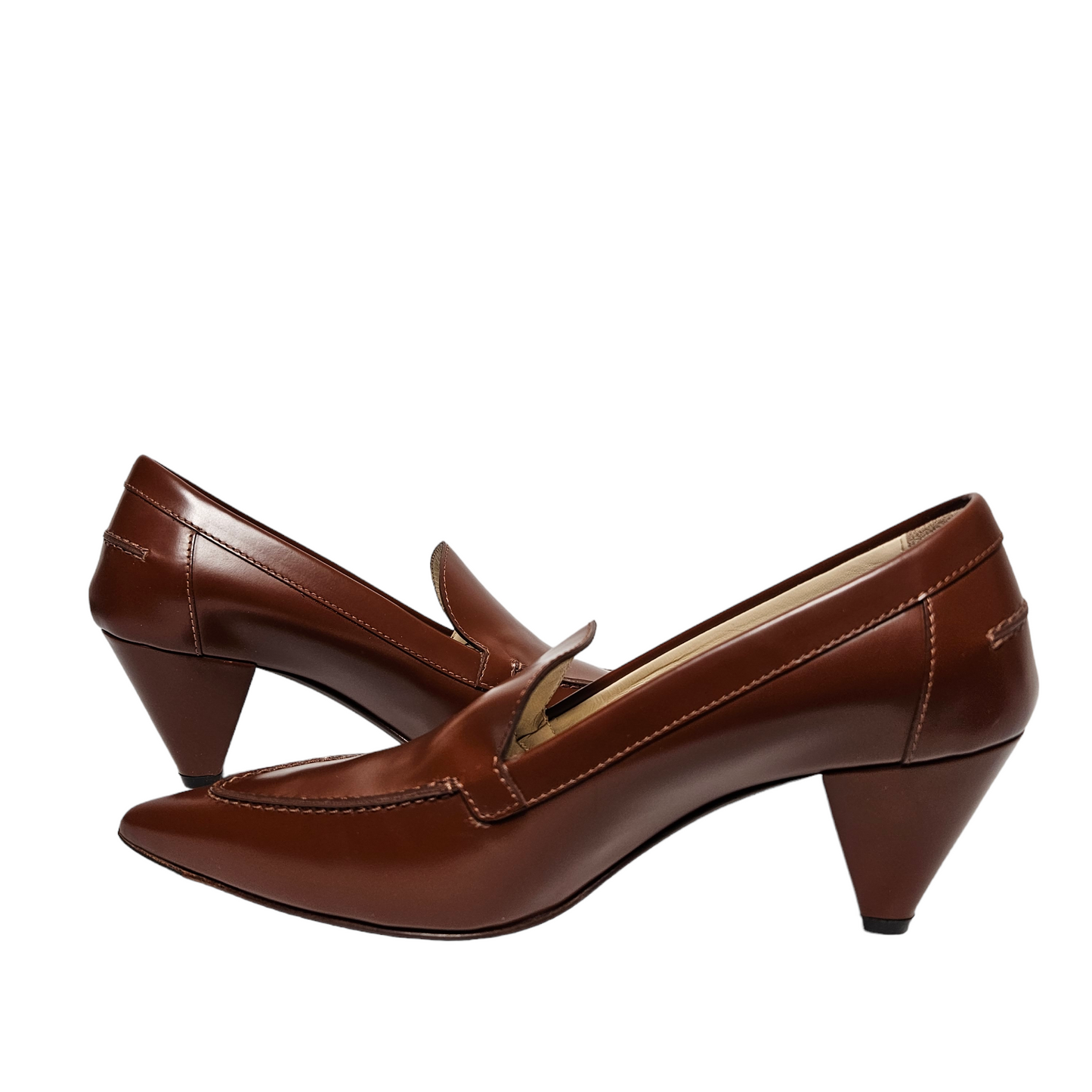 Tod's Brown Leather Pointed Toe Heels