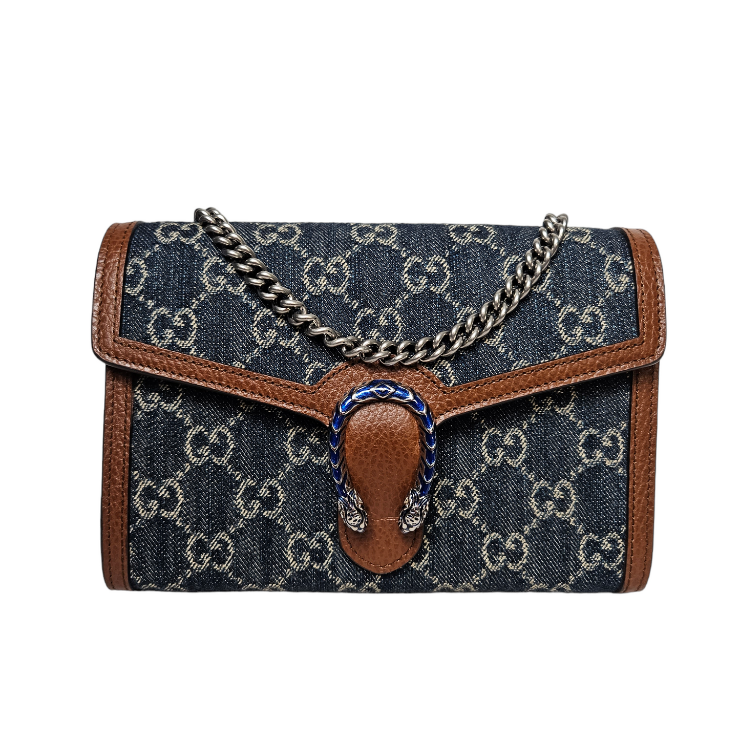 Gucci GG Denim Dionysus Wallet On Chain