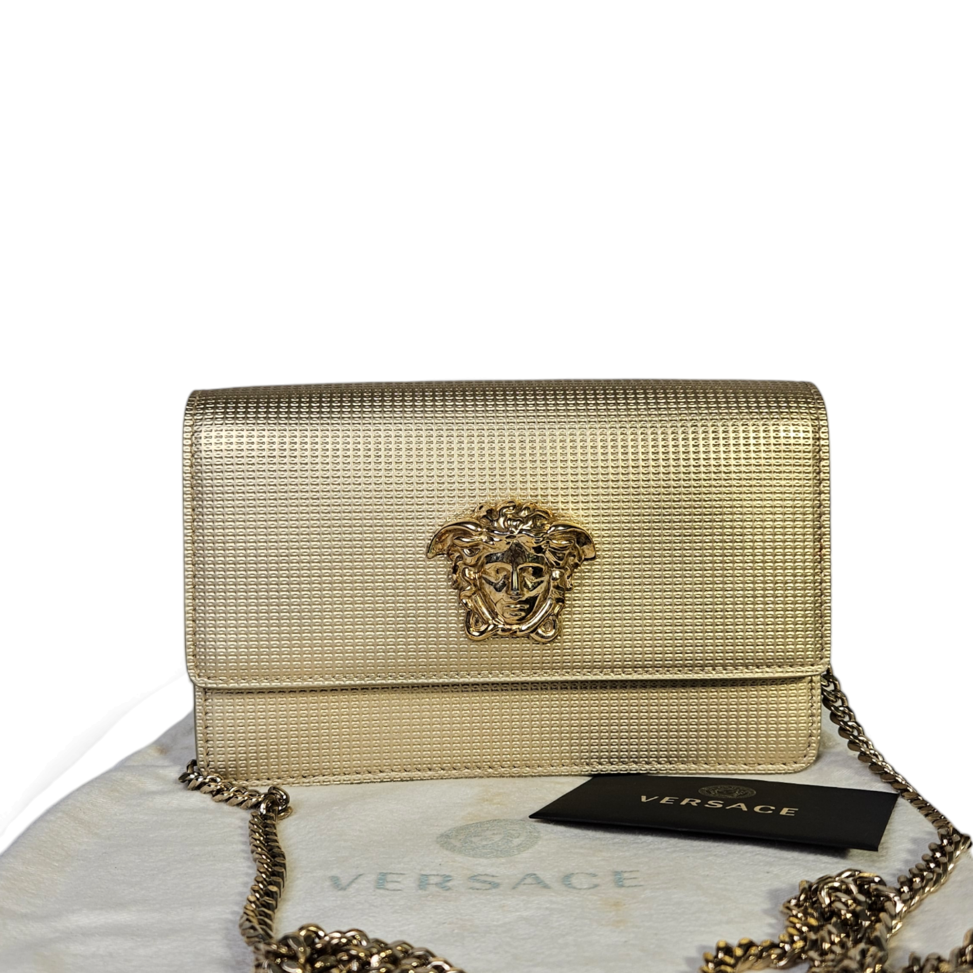 Versace 2025 gold clutch