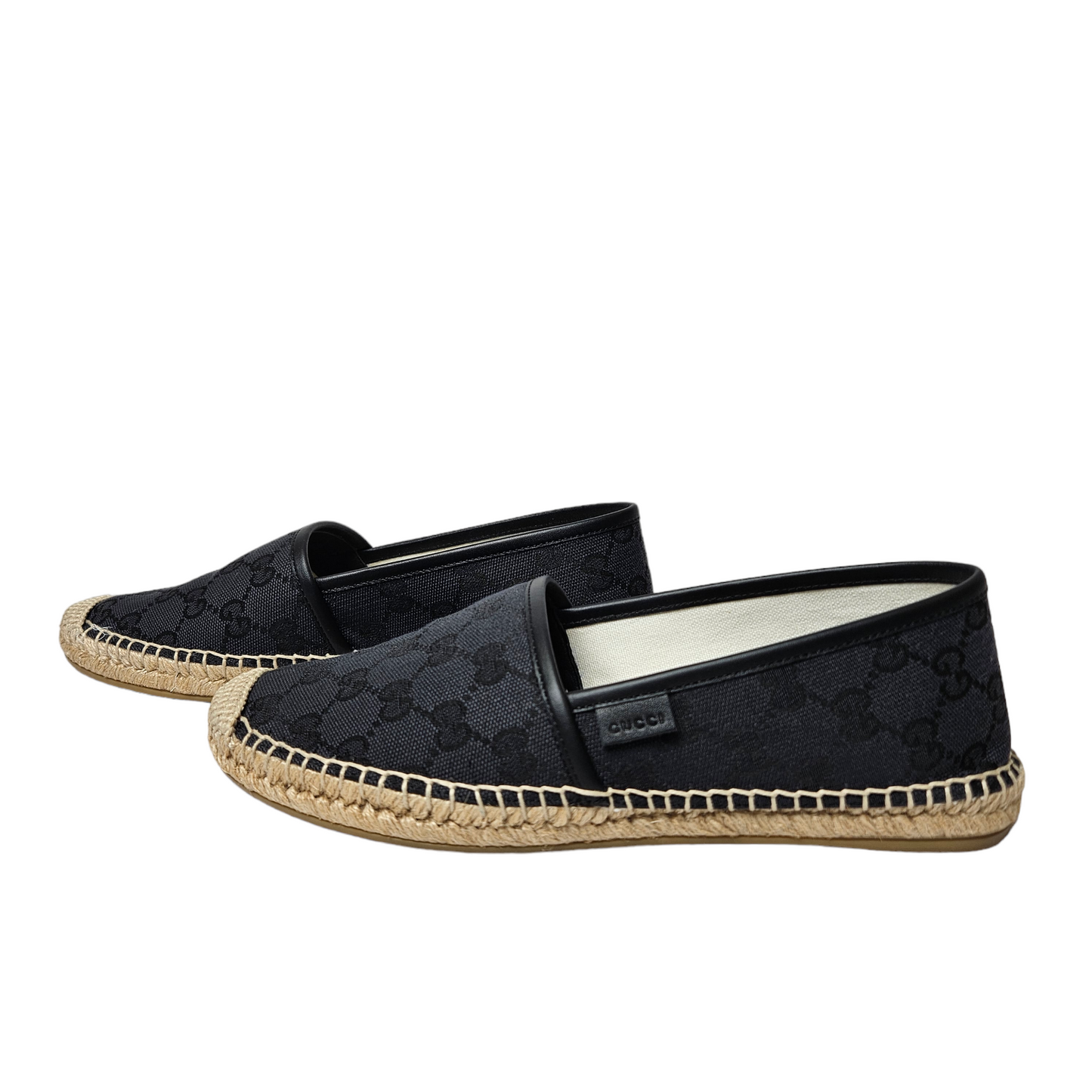 Gucci Black GG Guccissima Espadrille - Size 37