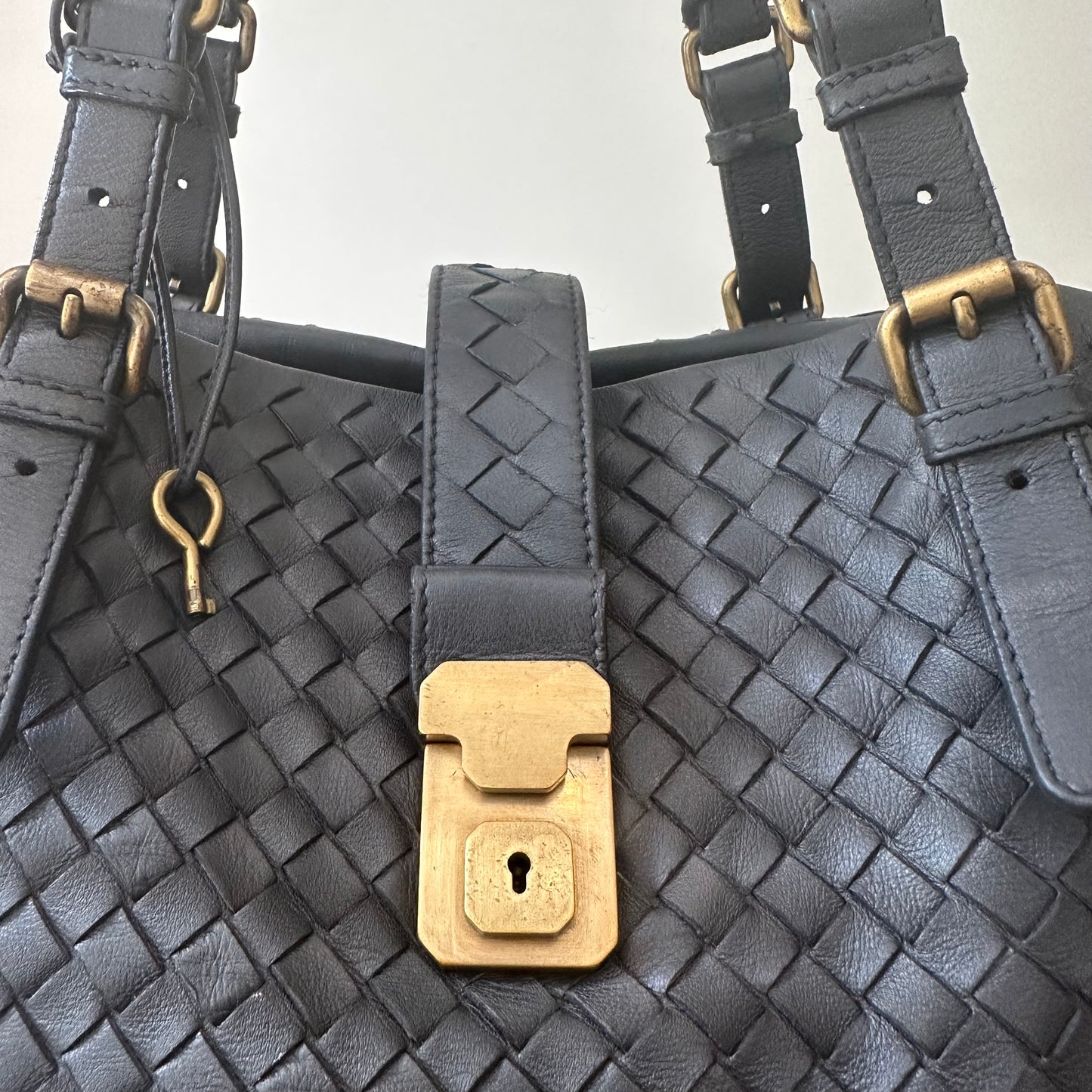 Bottega Veneta Nappa Intrecciato Large Roma Tote