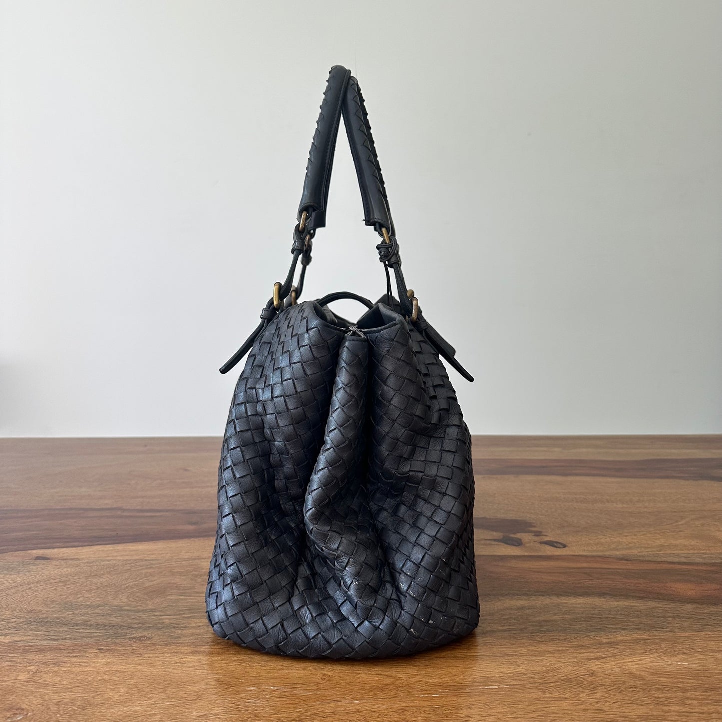 Bottega Veneta Nappa Intrecciato Large Roma Tote