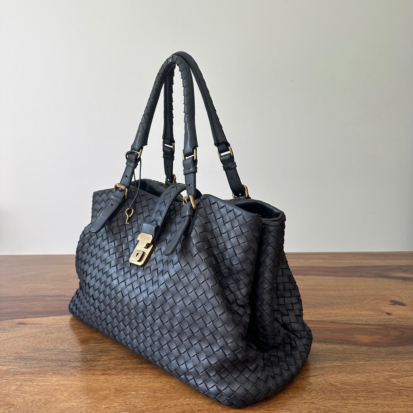 Bottega Veneta Nappa Intrecciato Large Roma Tote