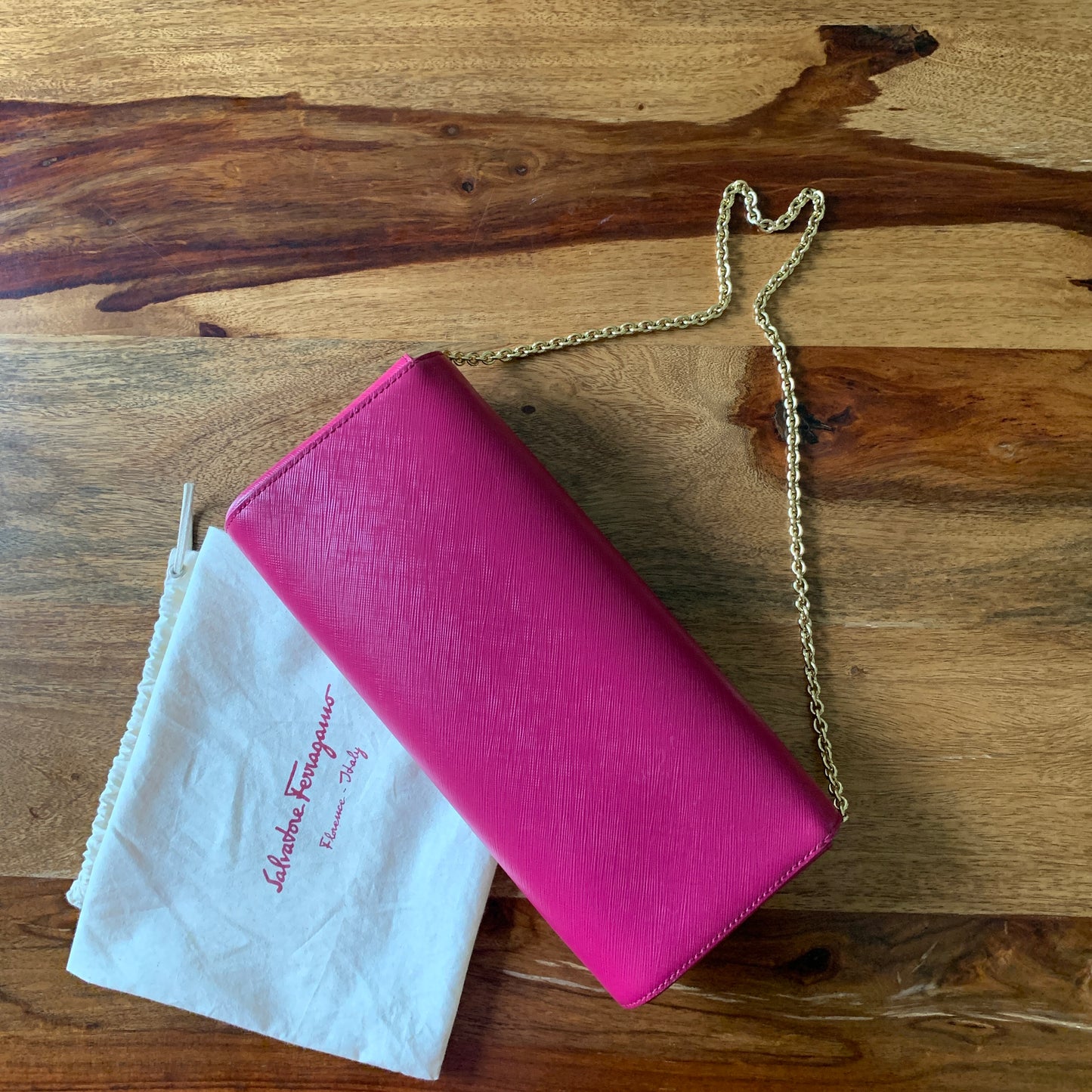 Salvatore Ferragamo Vala Bow Shoulder Chain Bag