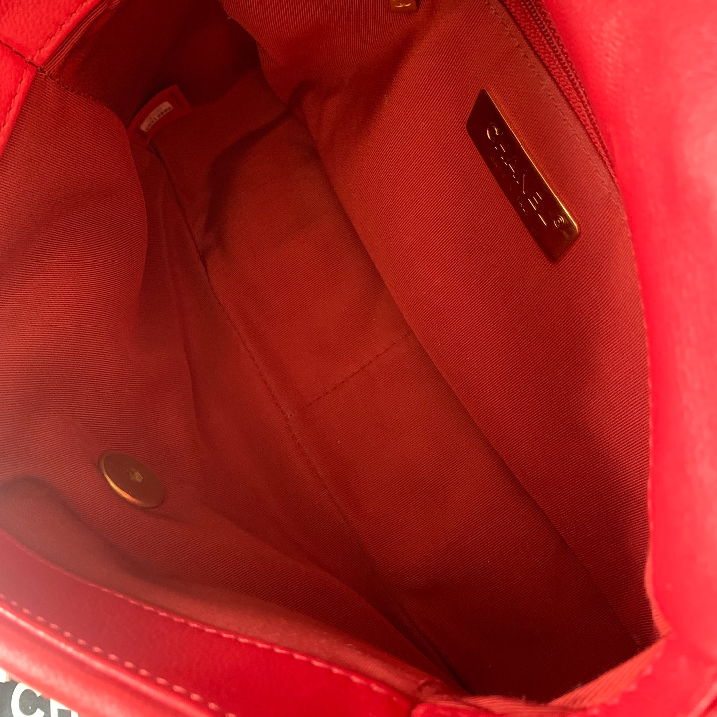 Chanel 19 Small in Red Lambskin Leather
