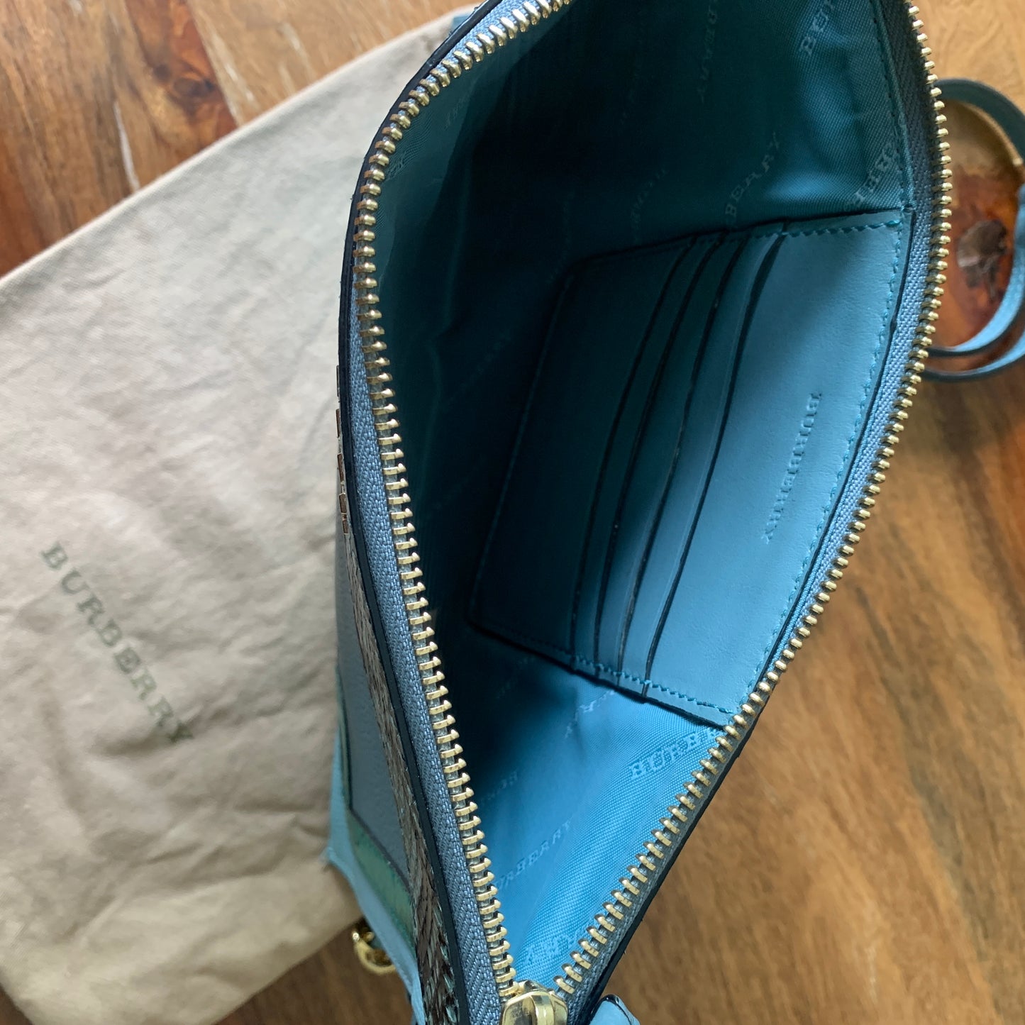 Burberry Sling Bag with Python Trim
