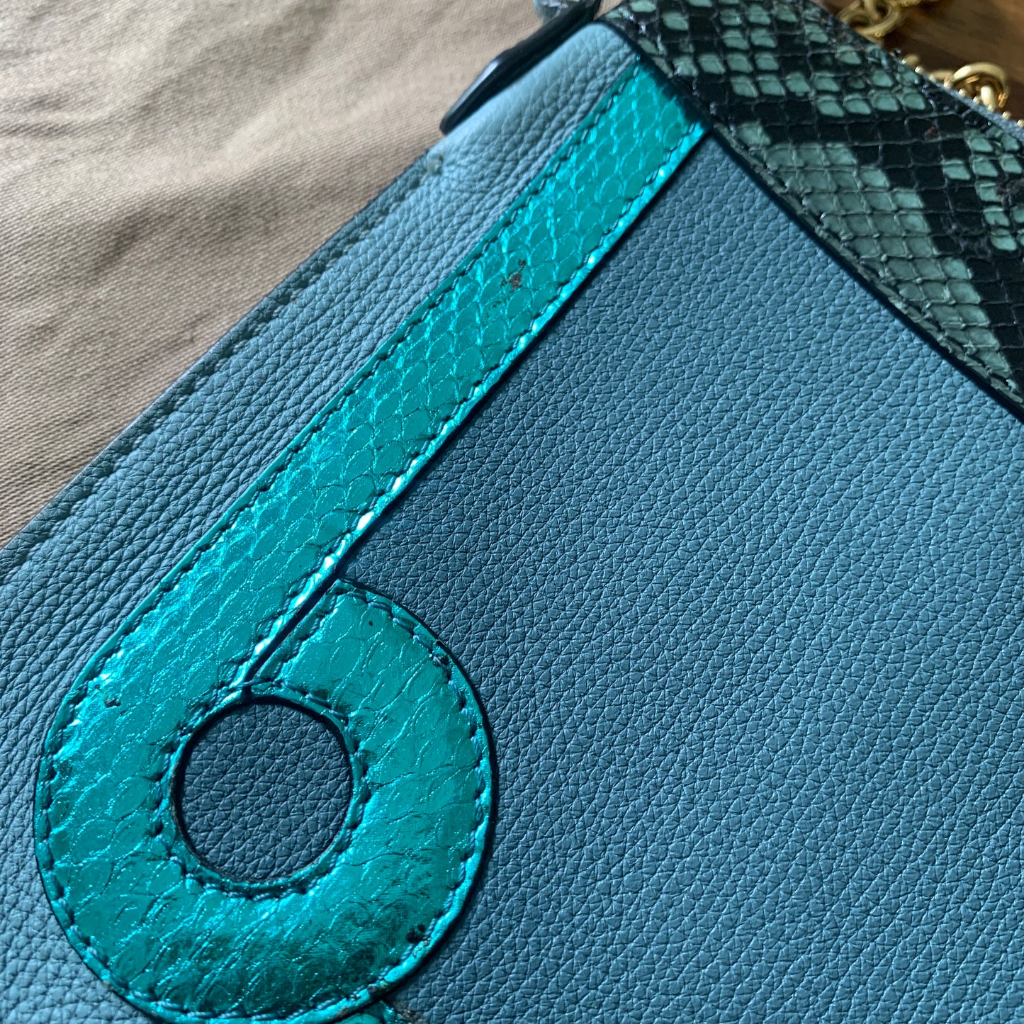 Burberry Sling Bag with Python Trim