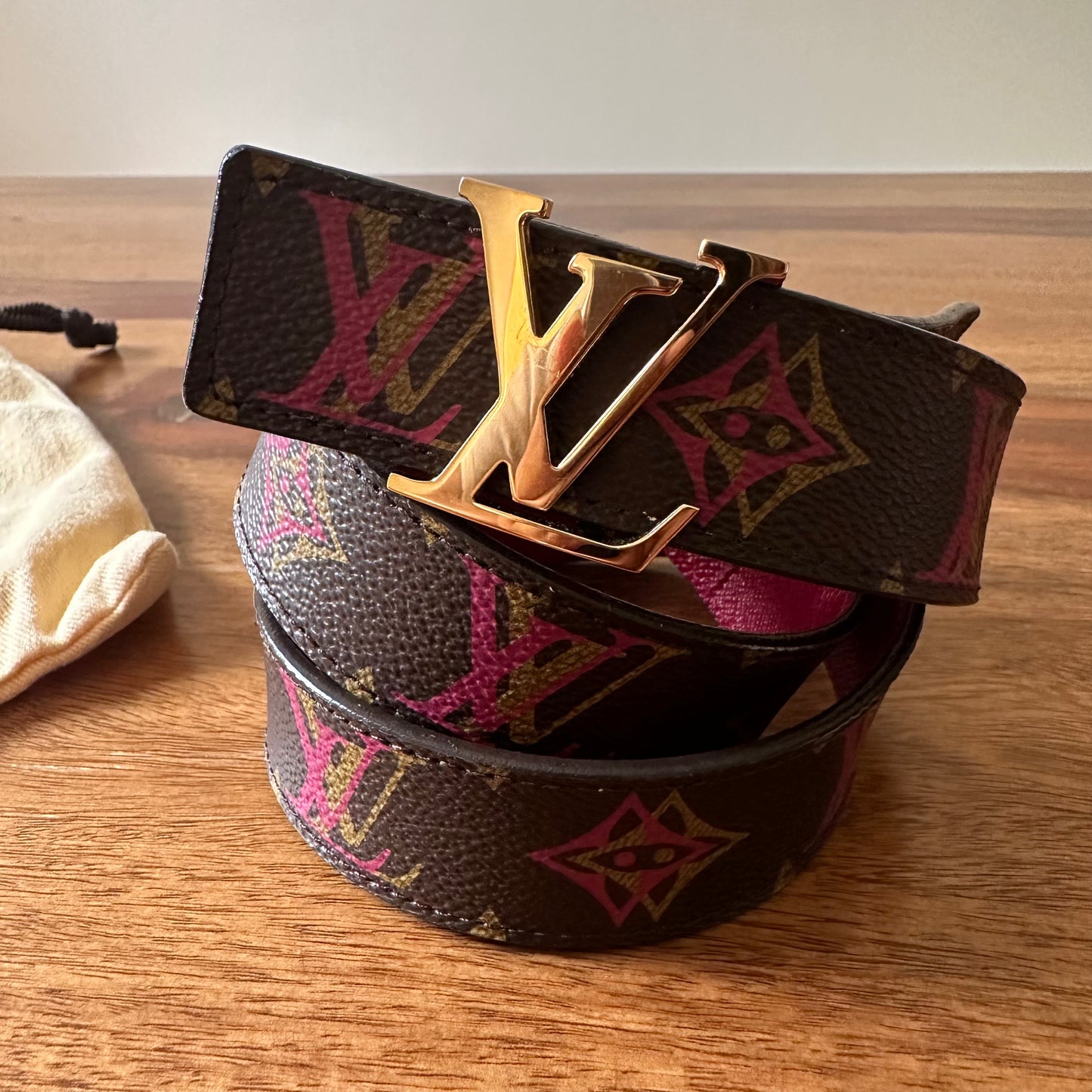 Louis Vuitton Limited Edition Reversible Initials Belt - Size 32