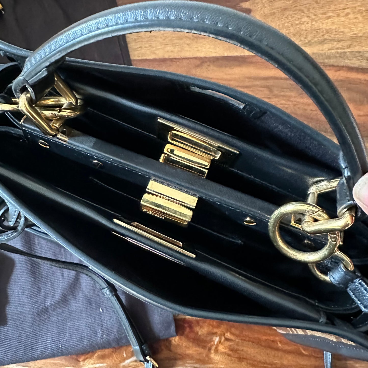 Fendi Mini Peek-a-boo Bag with Monogram Cover