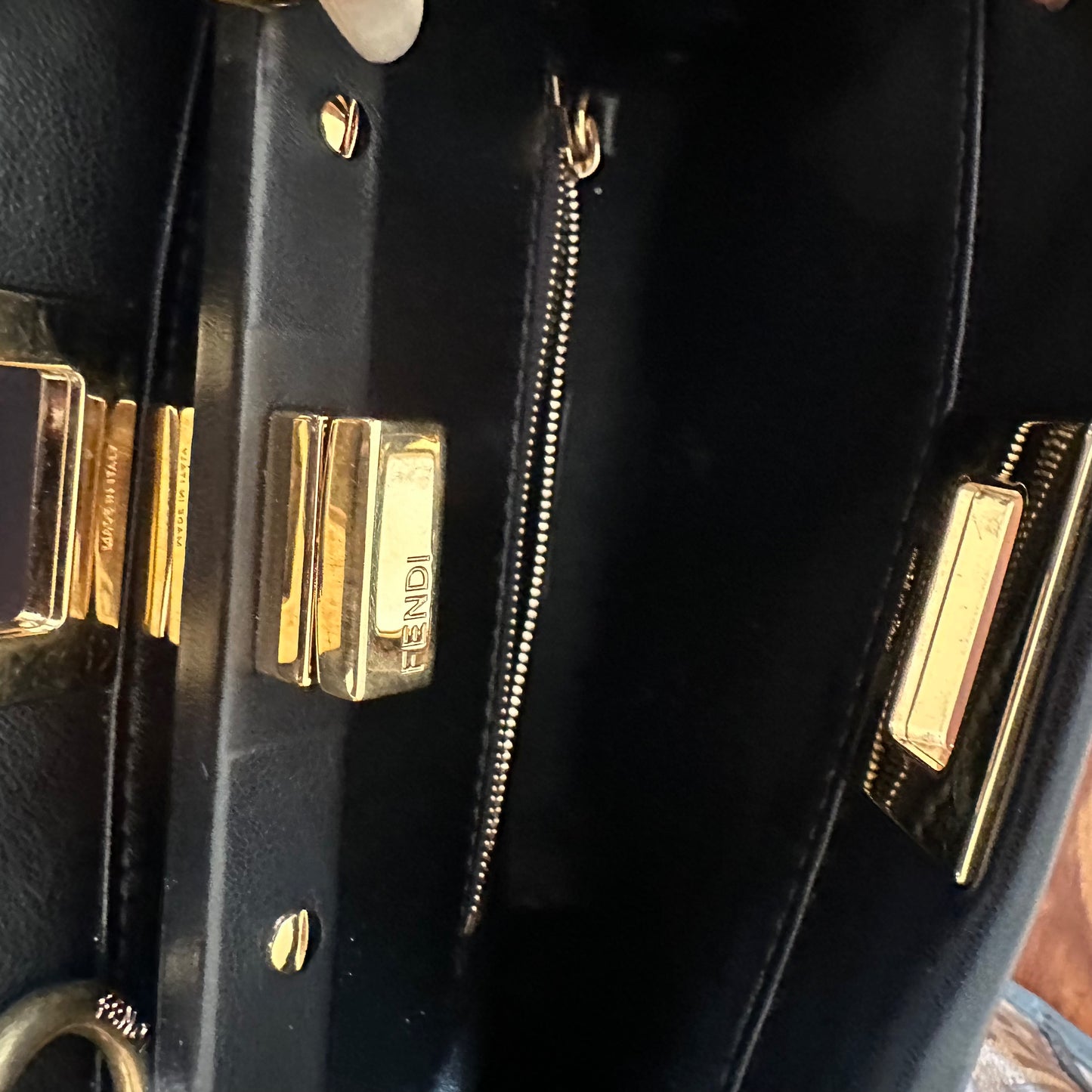 Fendi Mini Peek-a-boo Bag with Monogram Cover