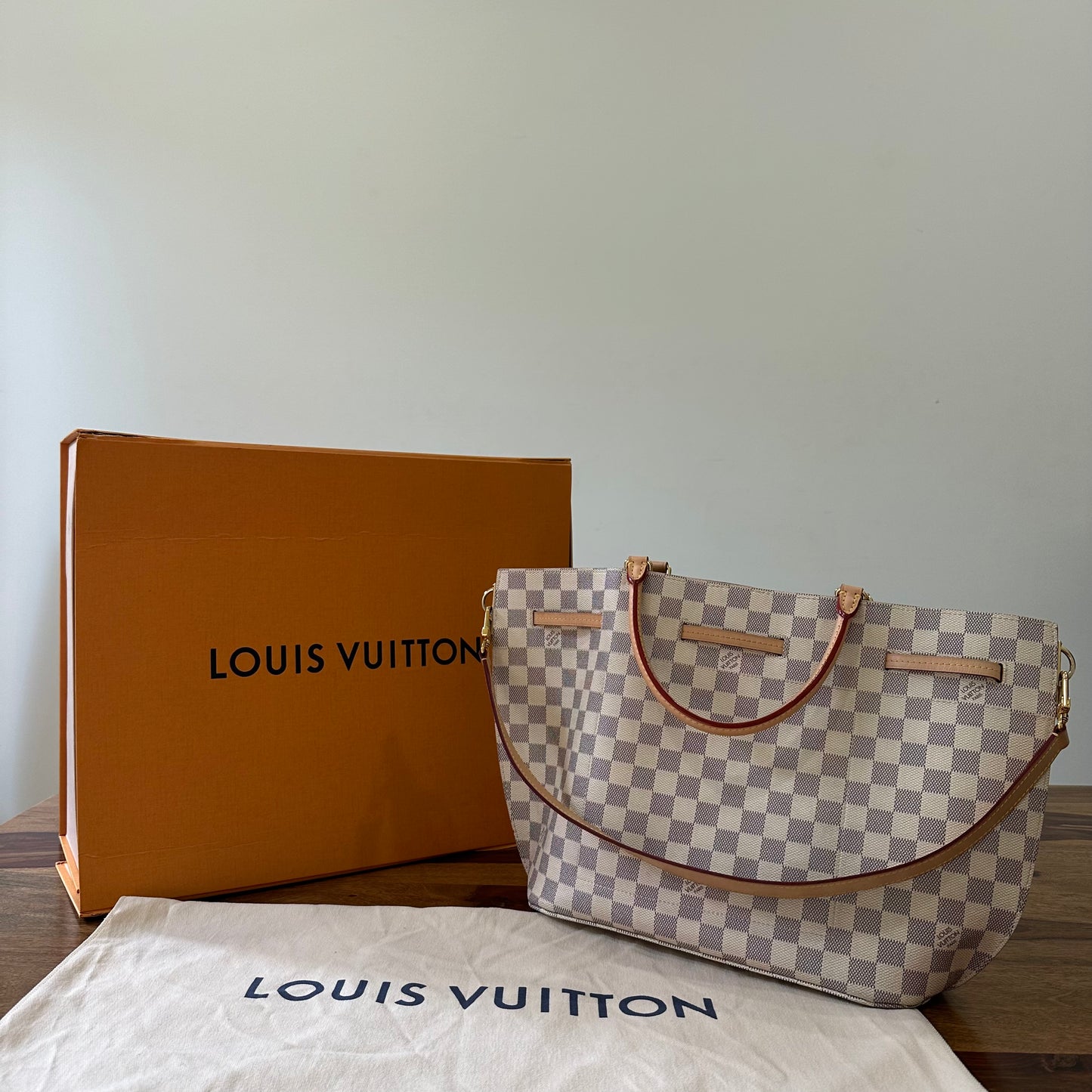 Louis Vuitton Girolata Bag in Damier Azur