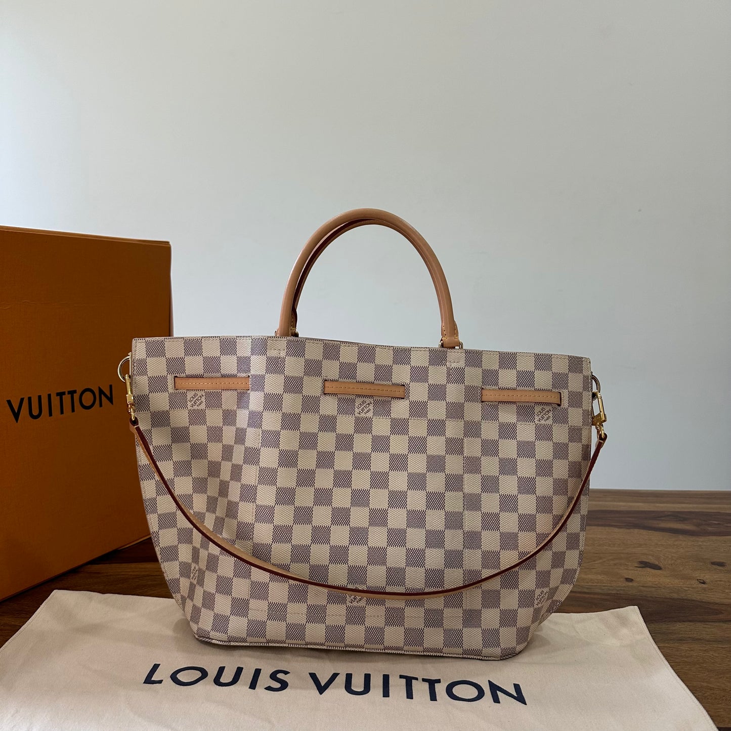 Louis Vuitton Girolata Bag in Damier Azur