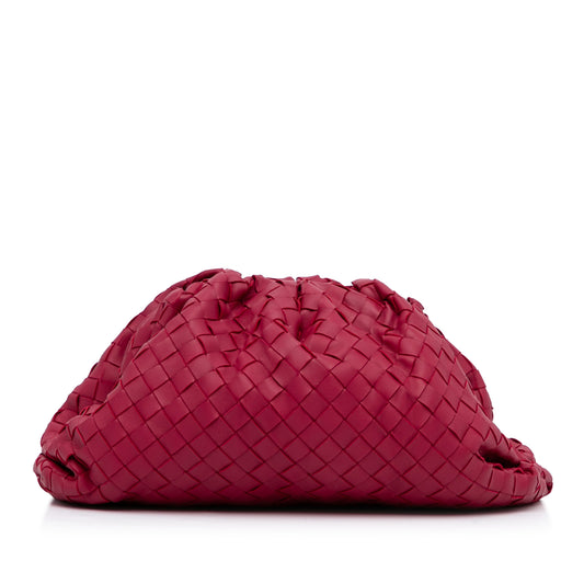 Bottega Veneta Intrecciato Pink Pouch Bag