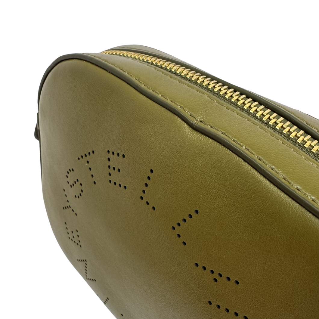 Stella McCartney Eco Soft Logo Camera Bag in Olive Green