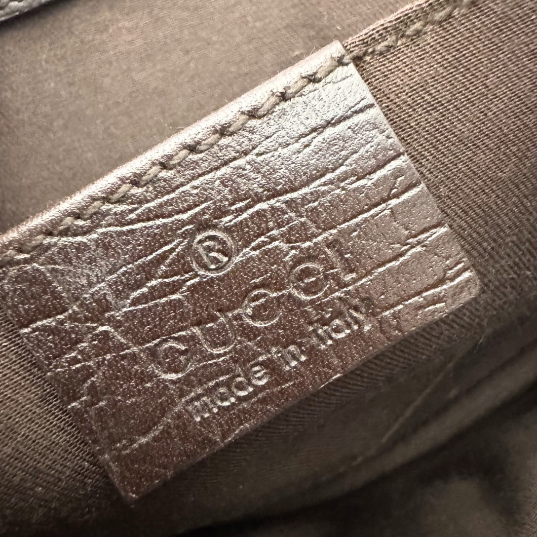 Gucci Monogram Horsebit Chain Bag in GG Supreme Canvas with Gold Hardware