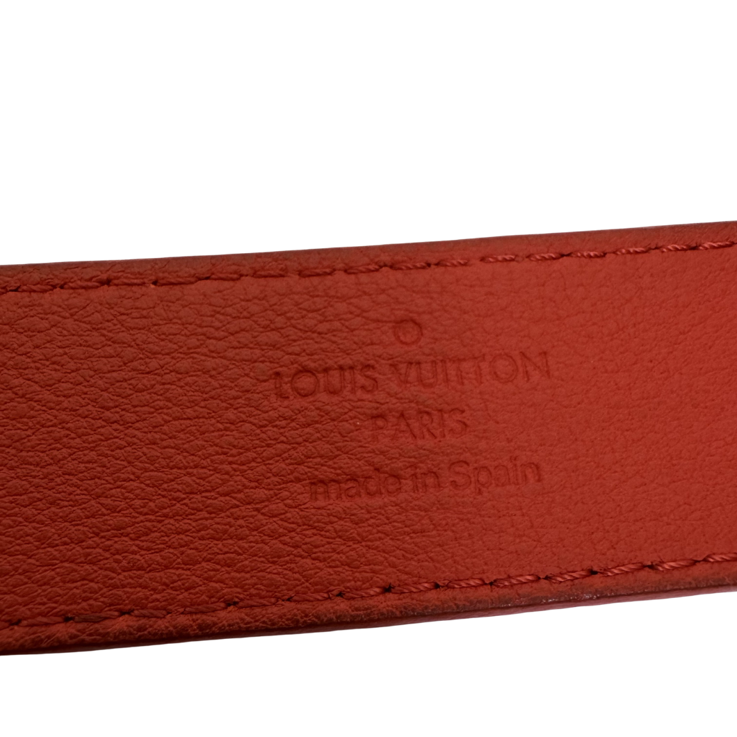 Louis Vuitton Twist Red Epi Leather Belt - Size 80 cm
