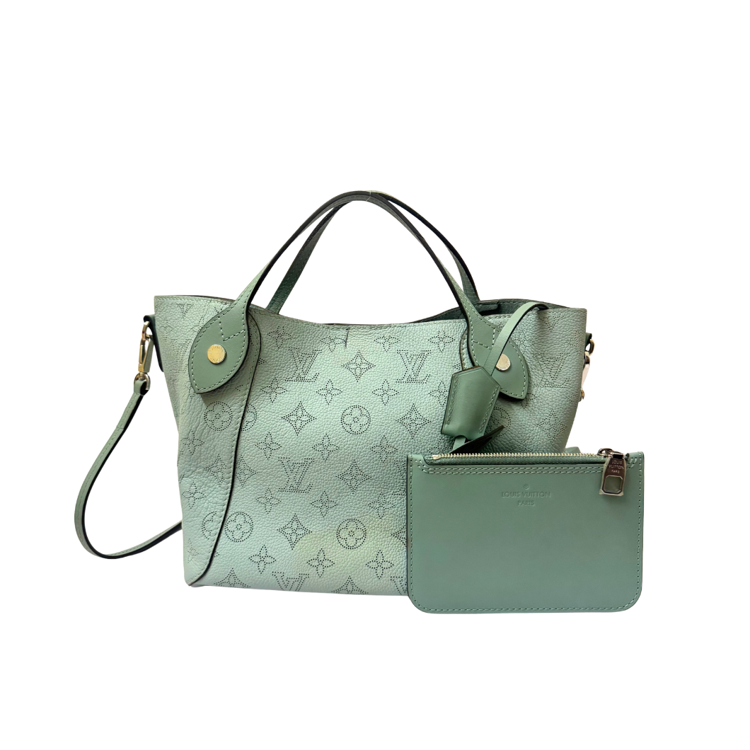 Louis Vuitton Hina Bag in Green Mahina Perforated Leather