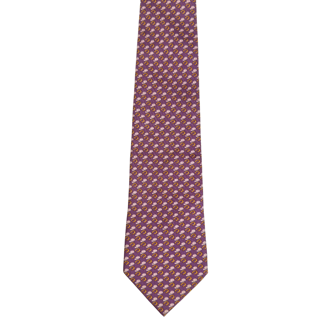 Salvatore Ferragamo Purple Silk Necktie
