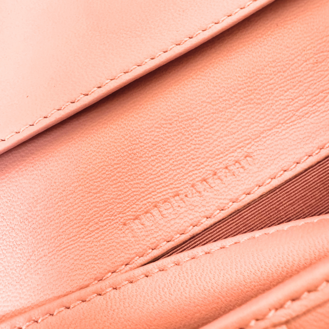 Alexander McQueen Insignia Wallet in Coral Pink Leather
