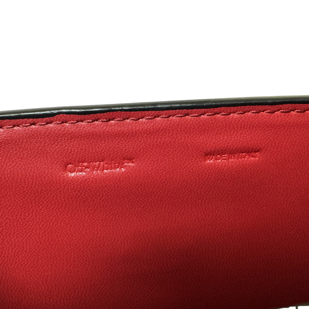 Off-White Jitney Bag in Black Calfskin Leather