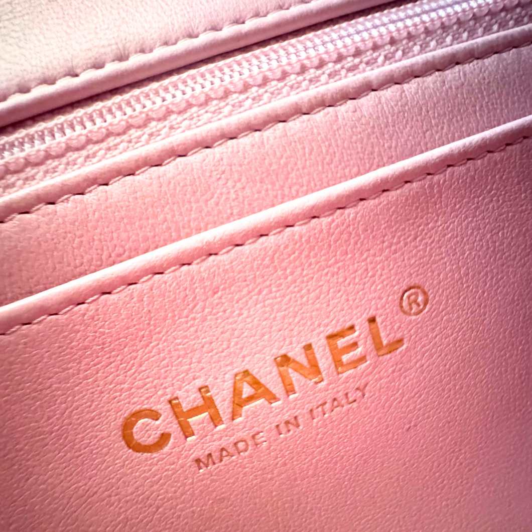 Chanel 21P Rose Dragée Mini Rectangular Flap Bag
