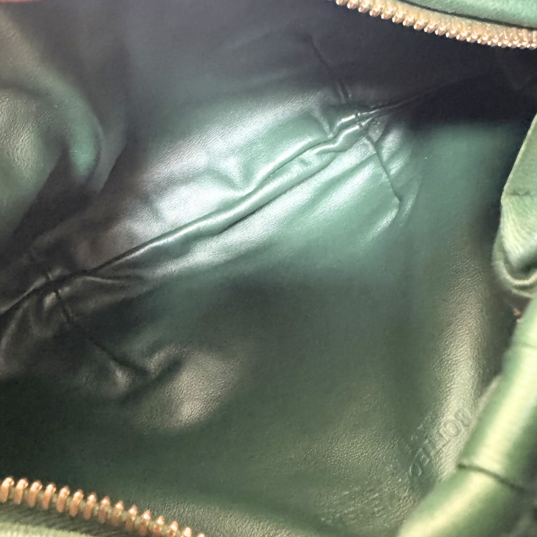 Bottega Veneta Mini Jodie Bag in Forest Green Intrecciato Lambskin